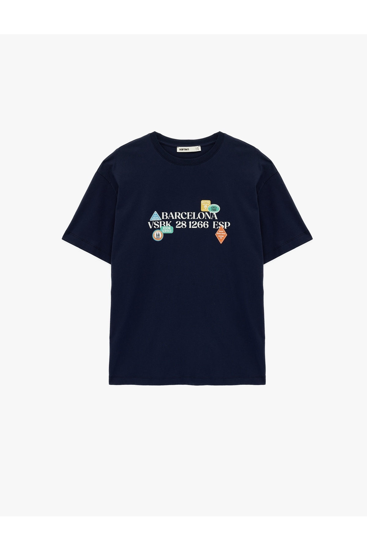 Kadın T-shirt 6SAK50162EK LACİVERT
