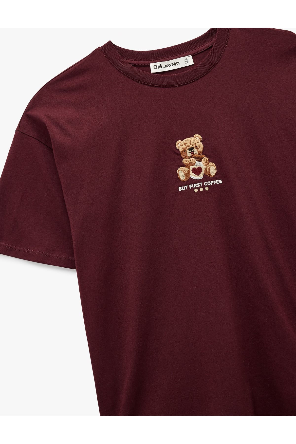 Kadın T-shirt 6SAL10053IK BORDO