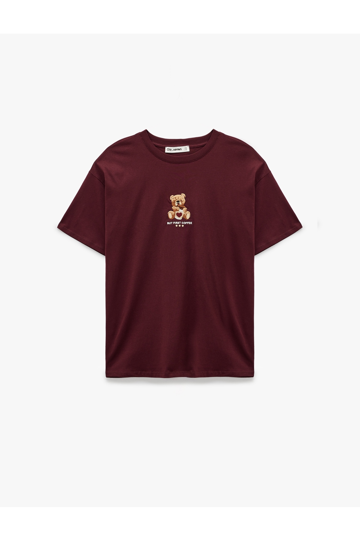 Kadın T-shirt 6SAL10053IK BORDO