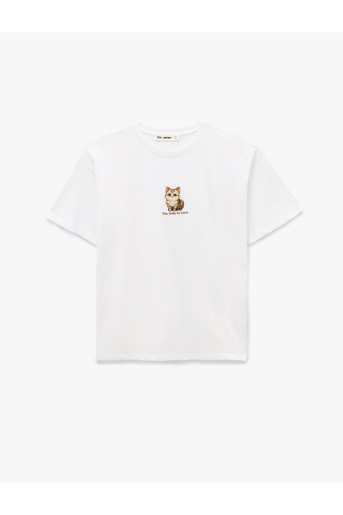 Kadın T-shirt 6SAL10063IK EKRU