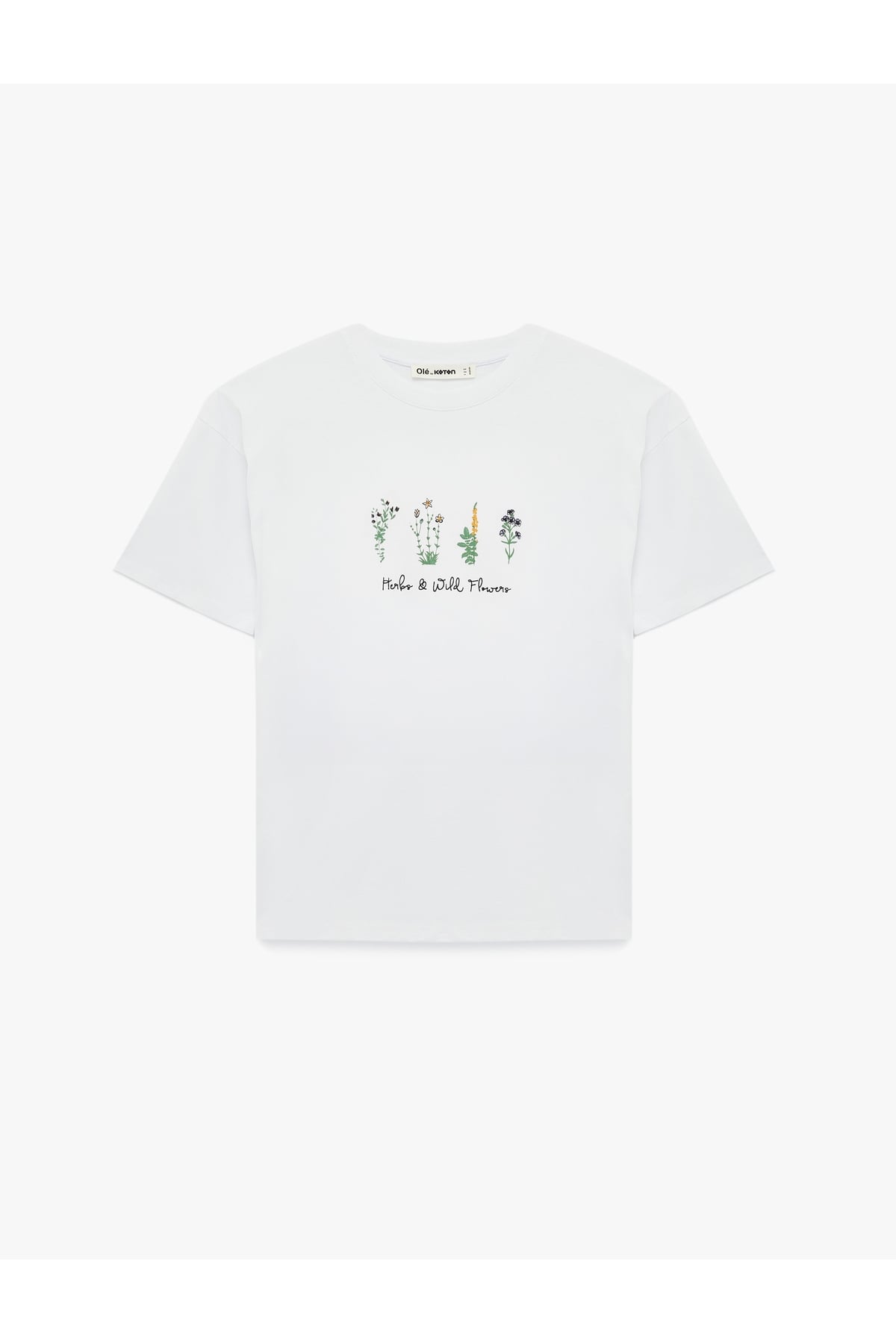 Kadın T-shirt 6SAL10068IK EKRU