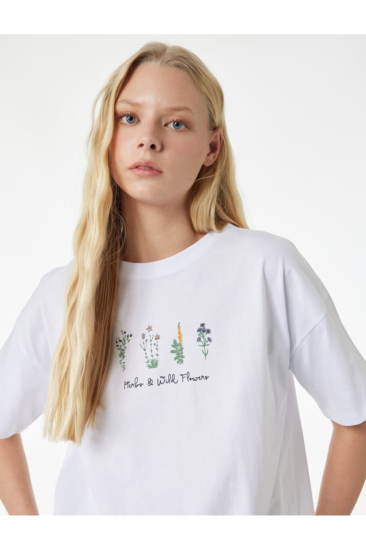 Kadın T-shirt 6SAL10068IK EKRU