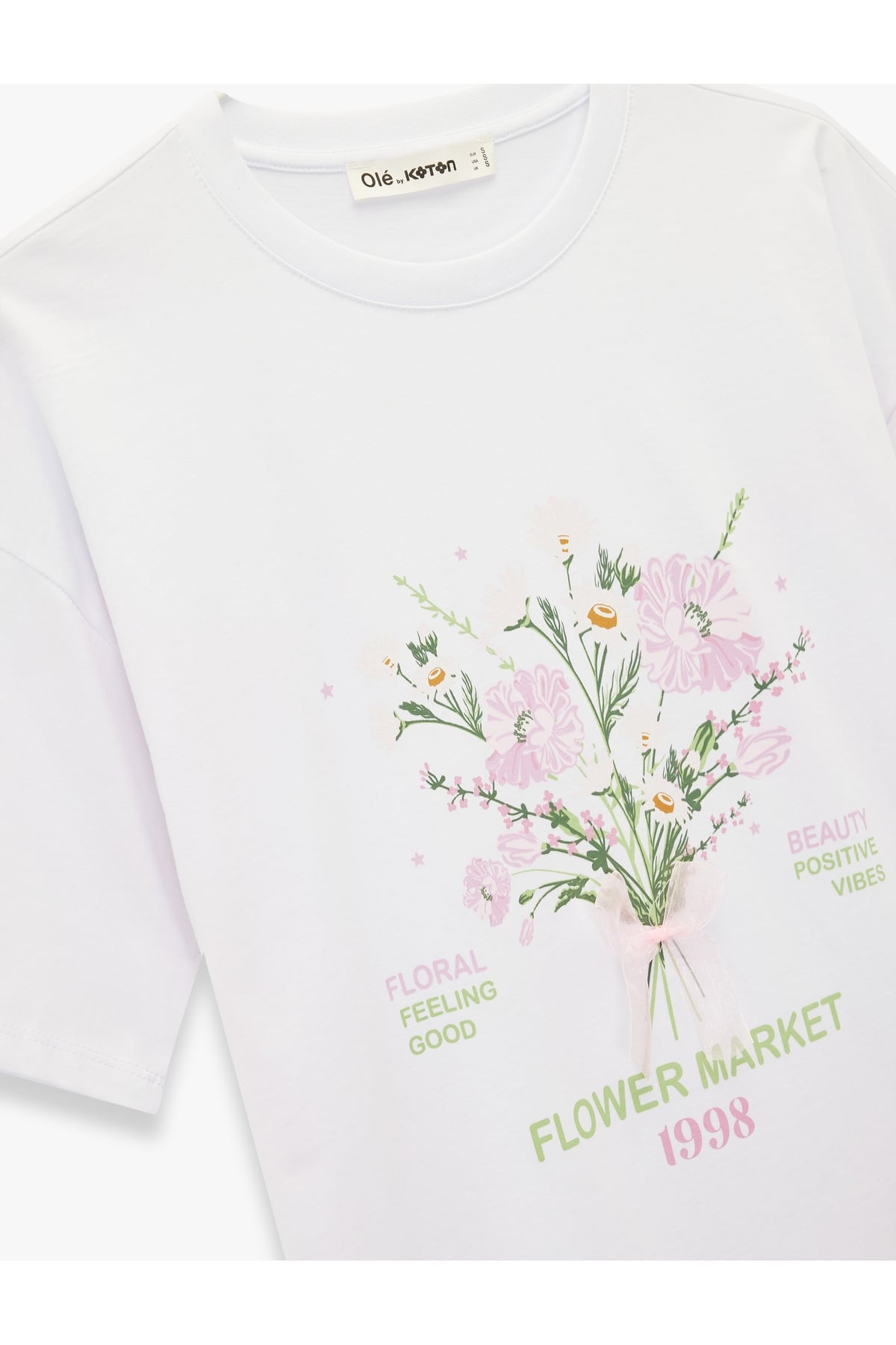 Kadın T-shirt 6SAL10069IK EKRU