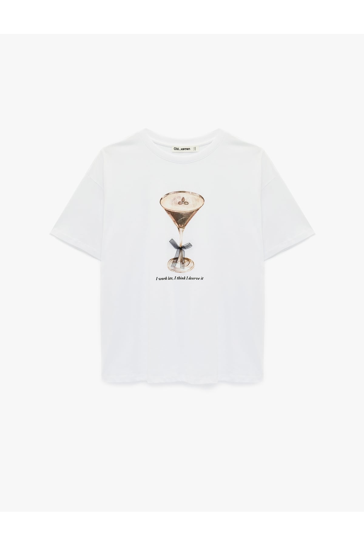 Kadın T-shirt 6SAL10073IK EKRU