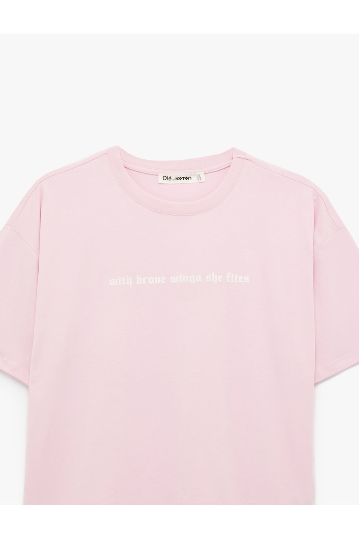 Kadın T-shirt 6SAL10099IK PEMBE