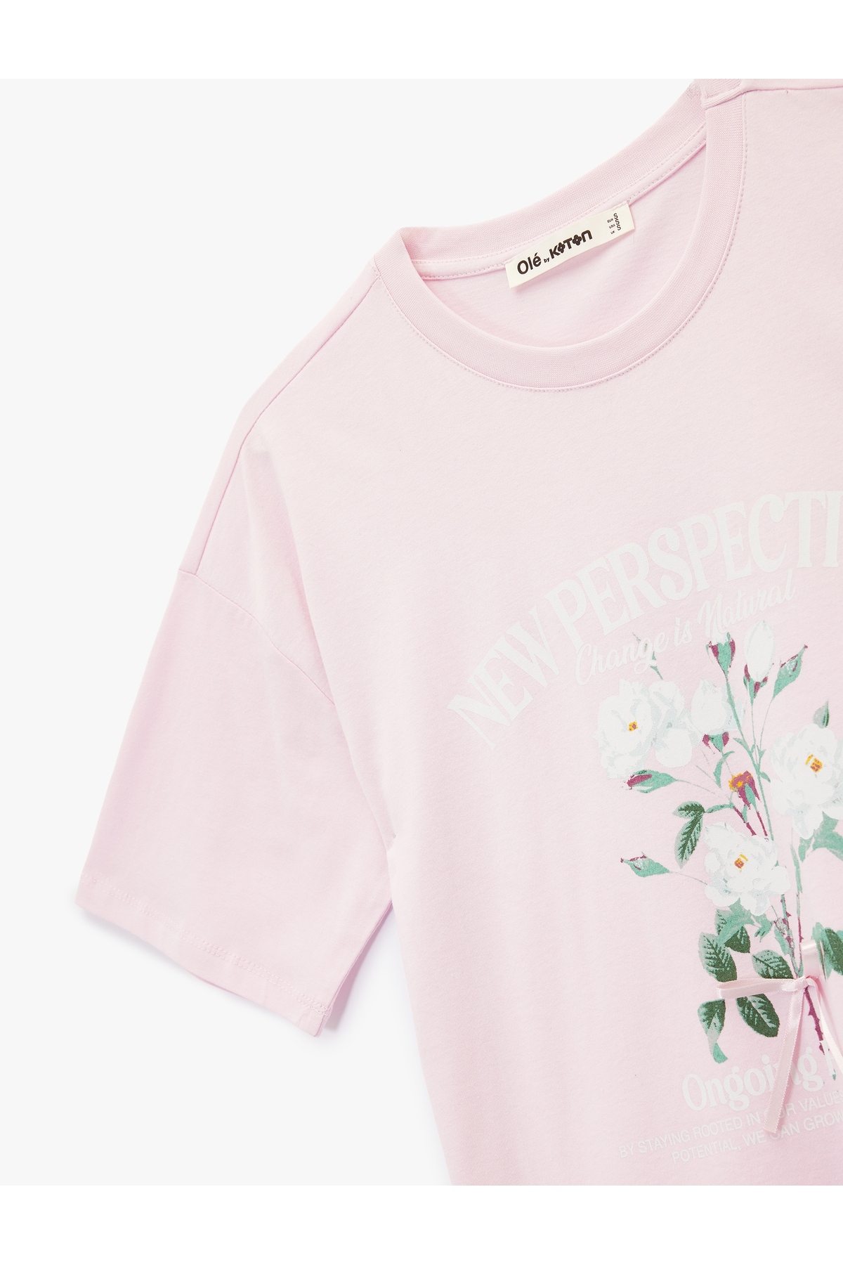Kadın T-shirt 6SAL10106IK PEMBE