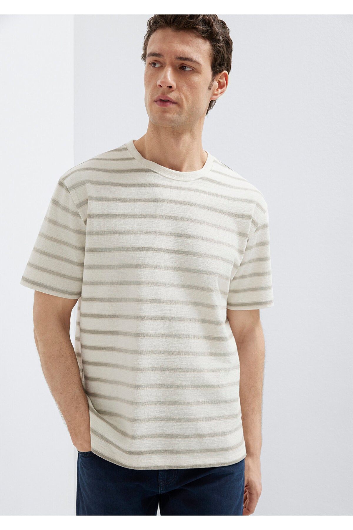 Kahverengi Tişört Loose Fit / Bol Rahat Kesim 0613343-70352