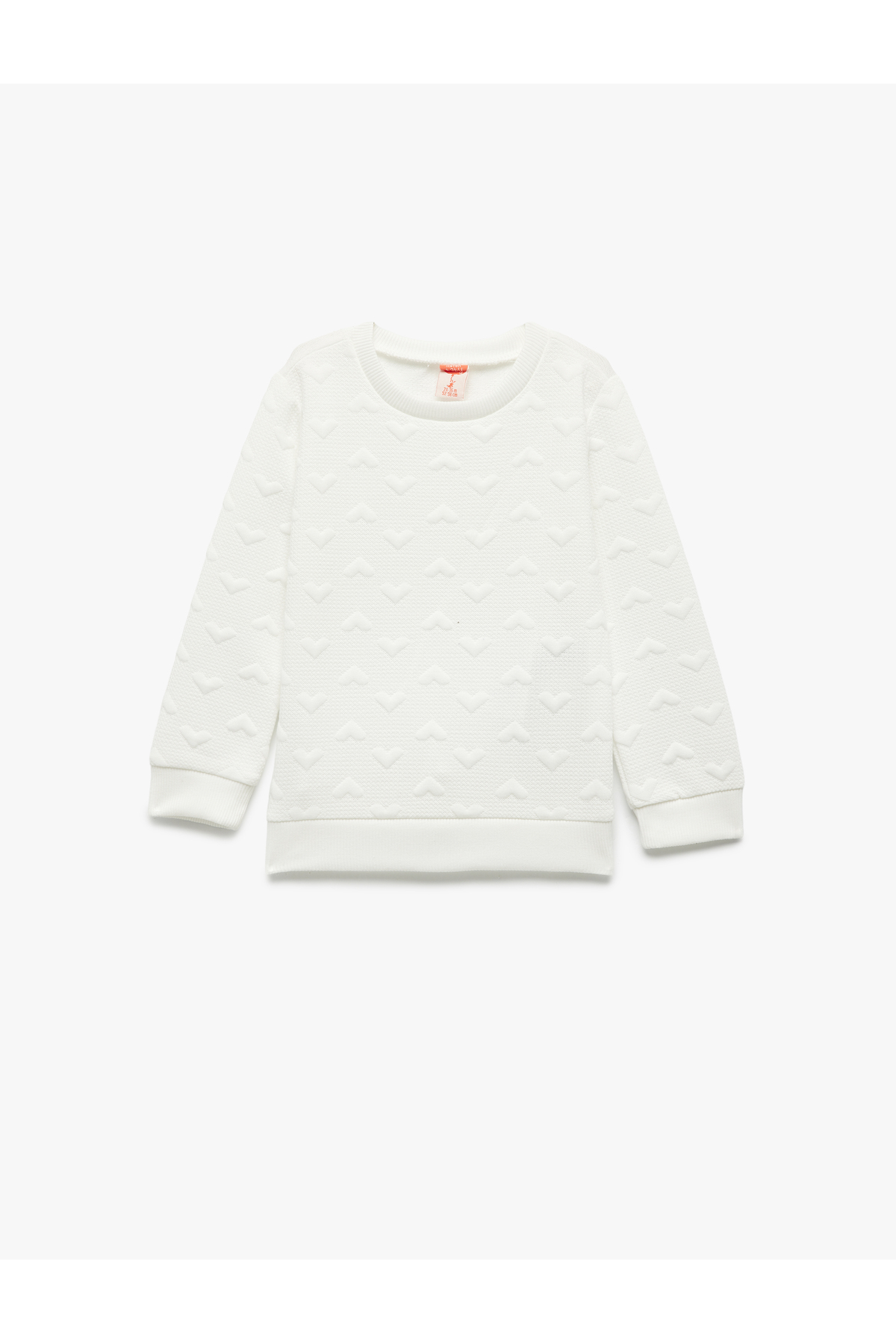 Kalpli Uzun Kollu Bisiklet Yaka Sweatshirt
