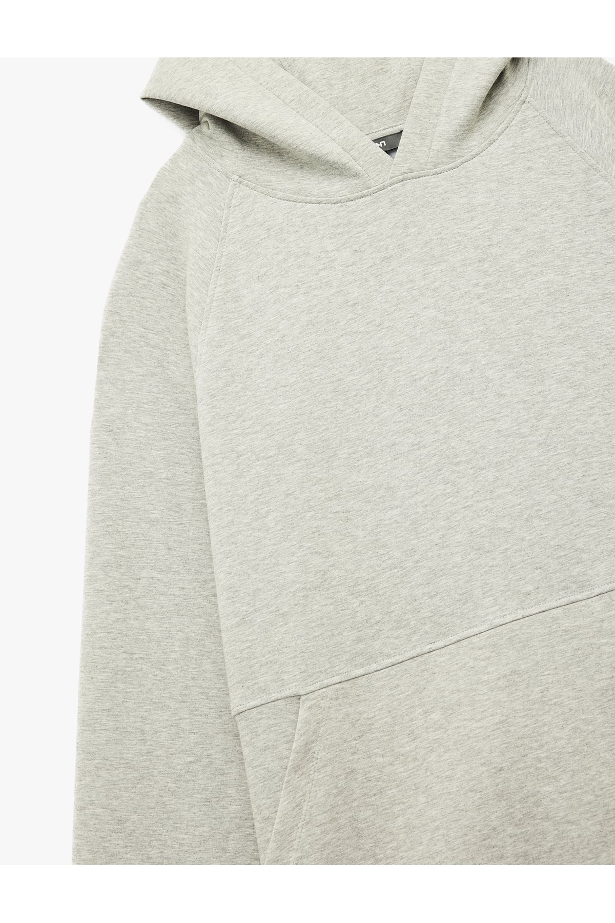 Kanguru Cepli Kapüşonlu Lastik Detaylı Uzun Kollu Hoodie