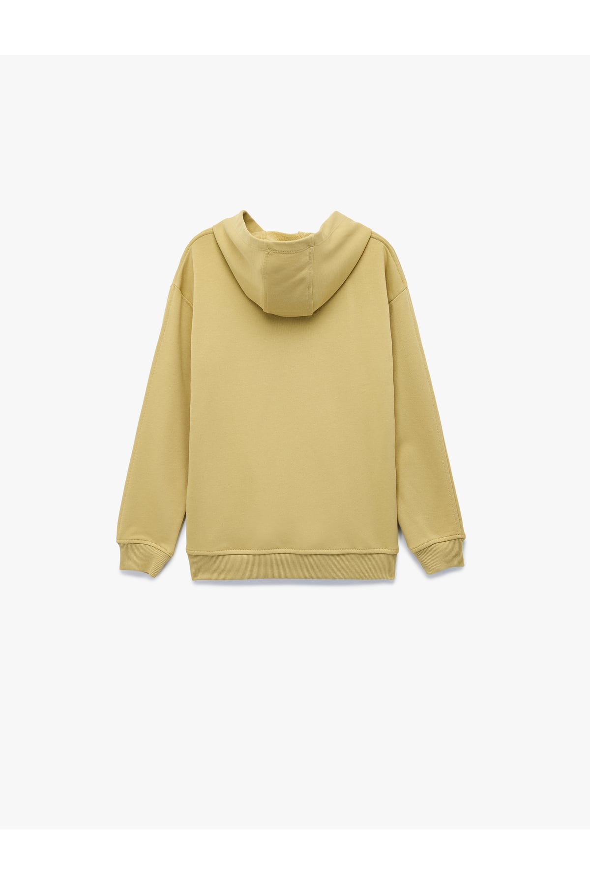 Kapşonlu Uzun Kollu Kanguru Cepli Pamuklu Sweatshirt
