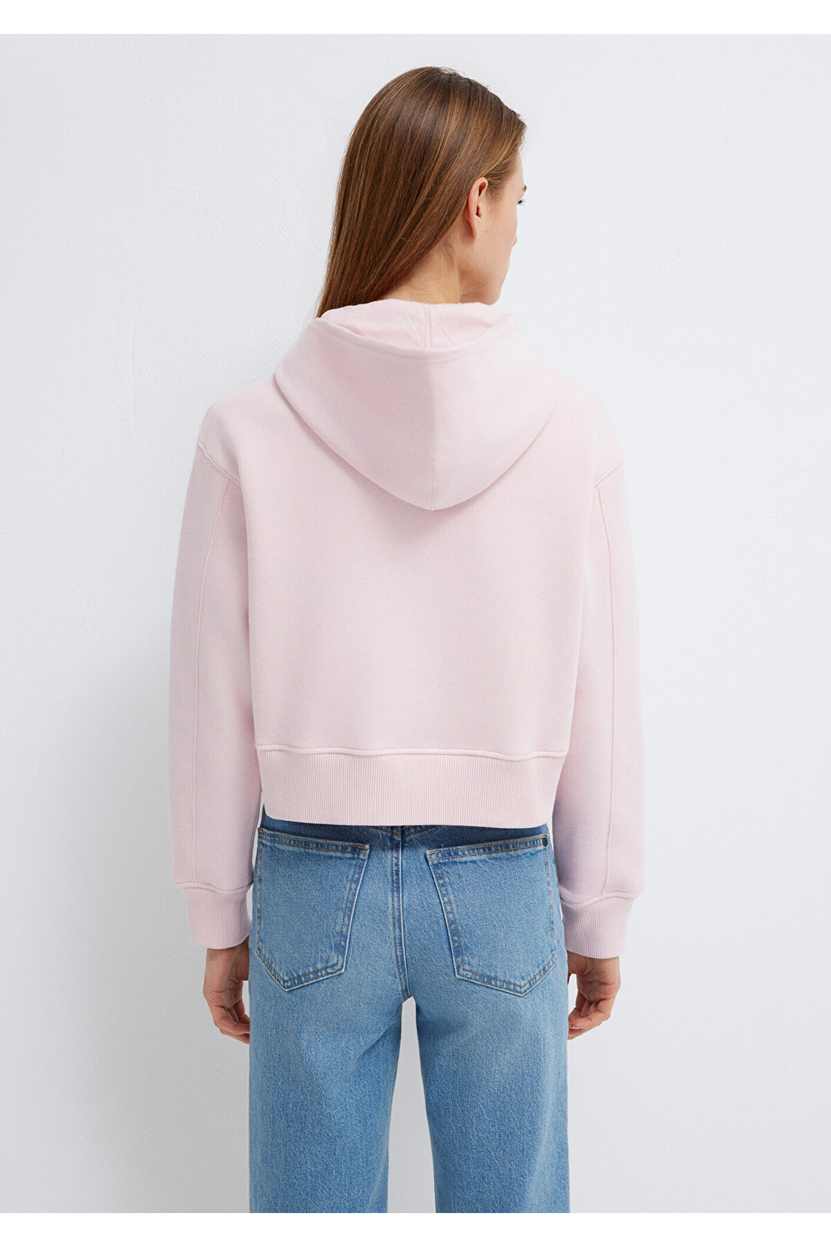 Kapüşonlu Pembe Sweatshirt 1S10386-71006