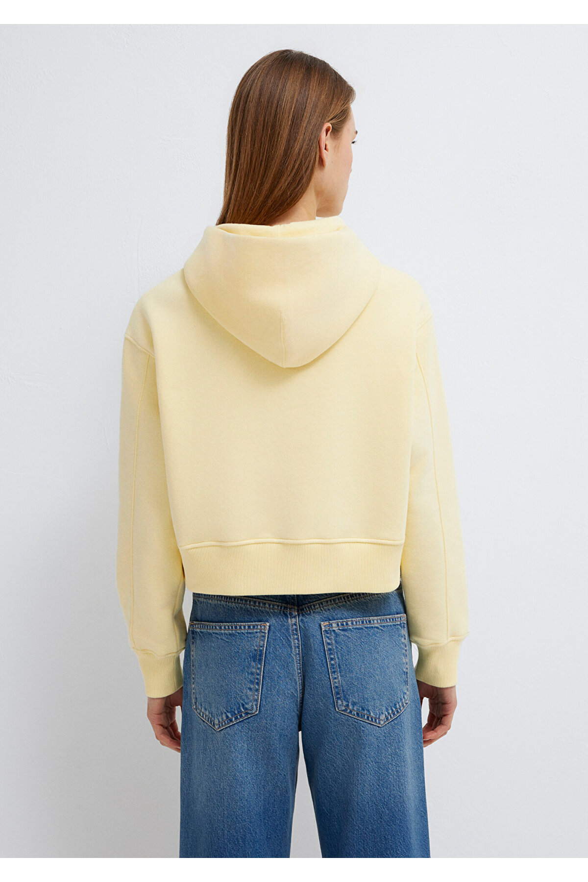 Kapüşonlu Sarı Sweatshirt 1S10386-71187