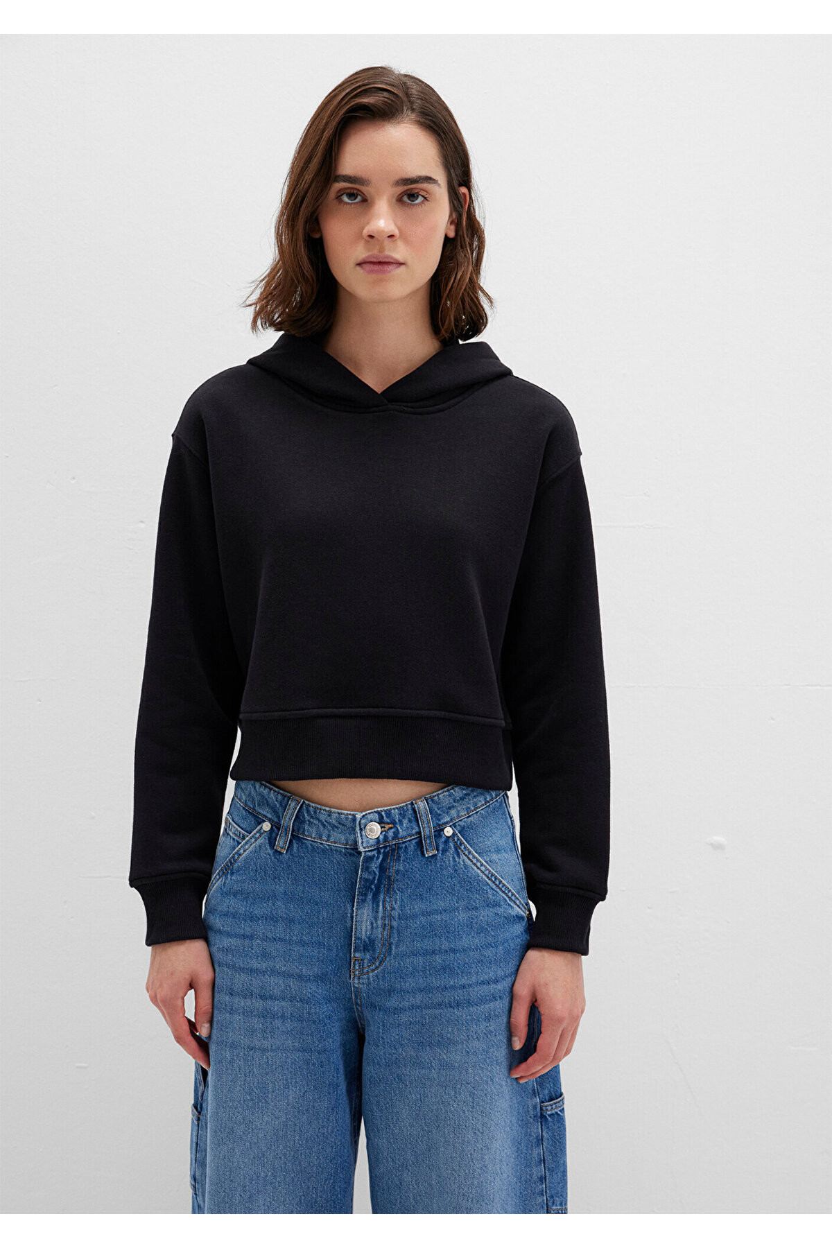 Kapüşonlu Siyah Sweatshirt 1S10386-900