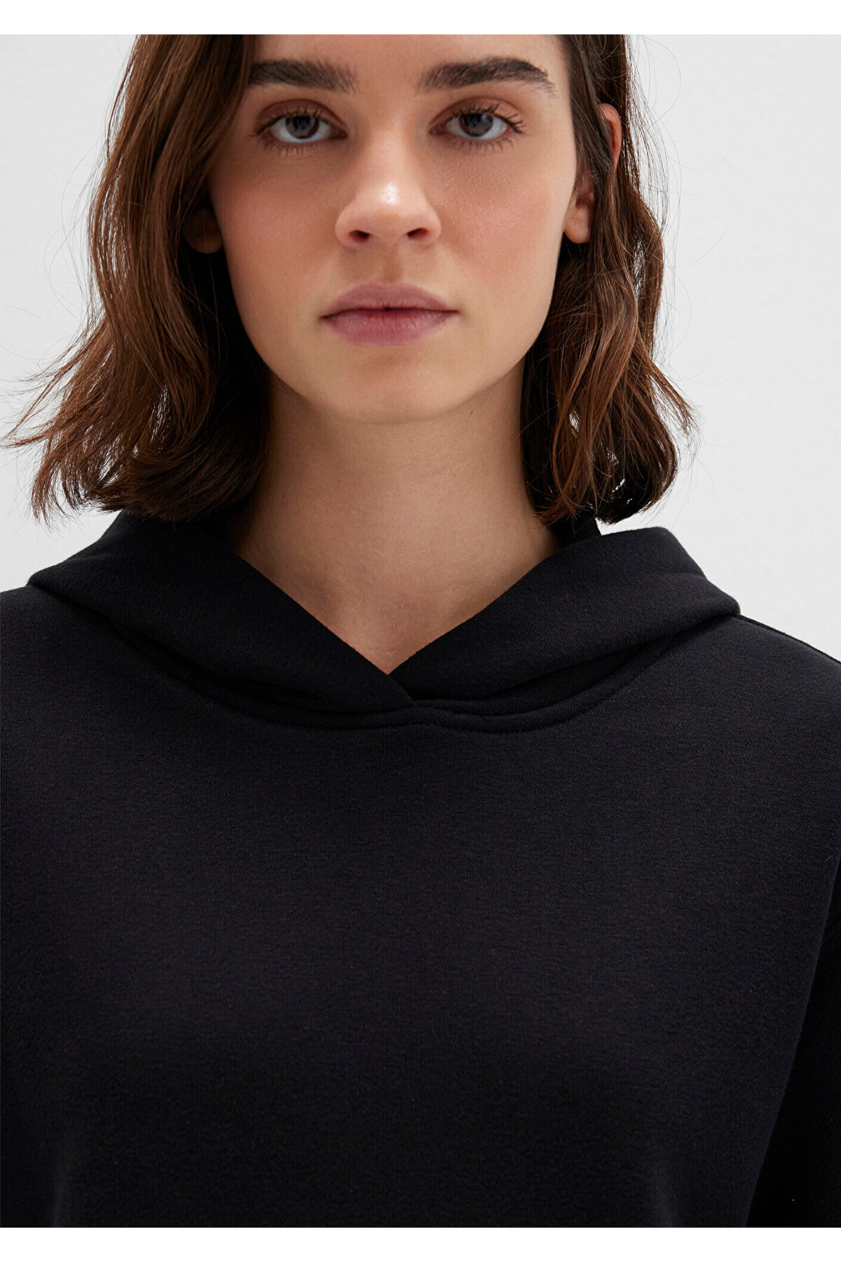 Kapüşonlu Siyah Sweatshirt 1S10386-900