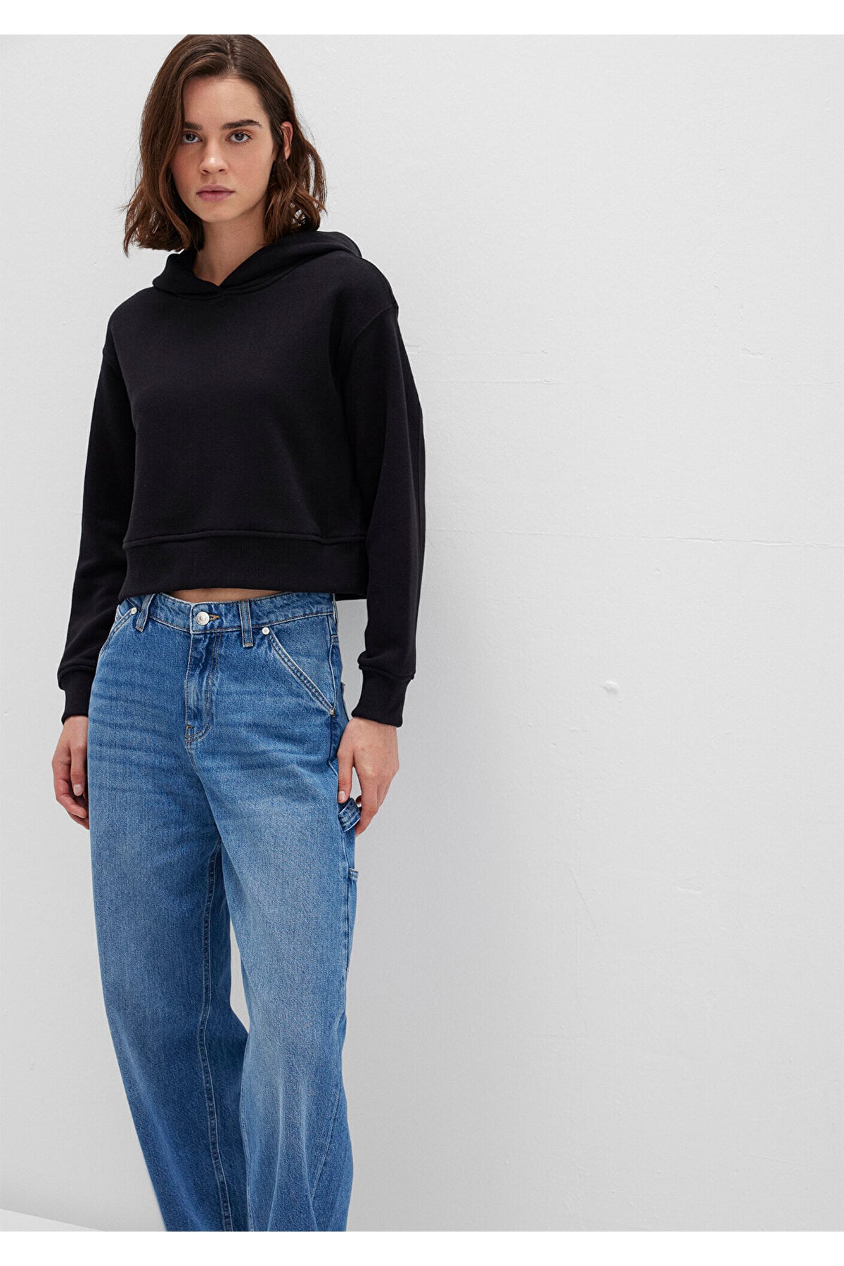 Kapüşonlu Siyah Sweatshirt 1S10386-900