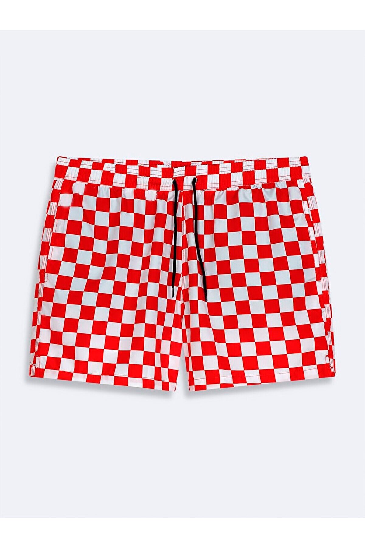 Karelı Kırmızı Deniz Şort