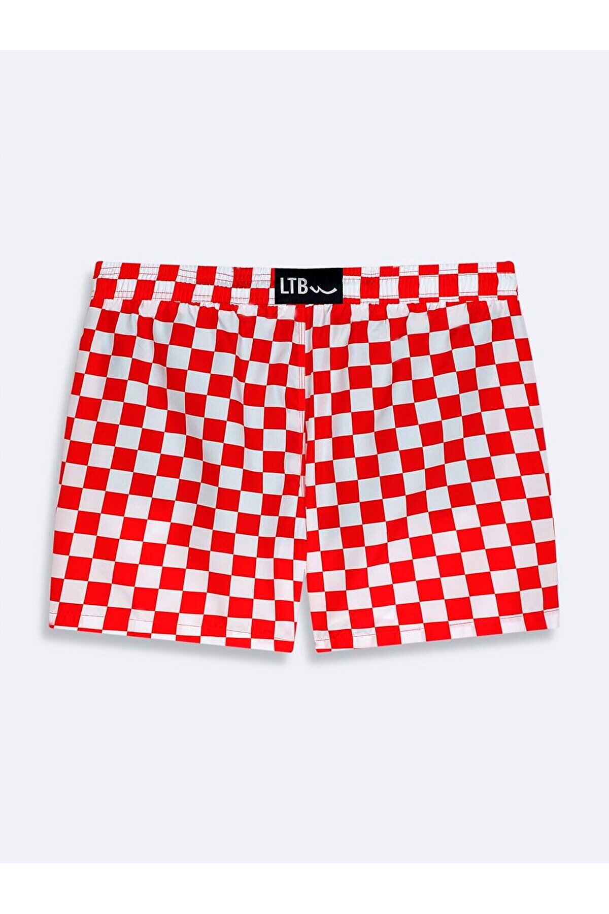 Karelı Kırmızı Deniz Şort