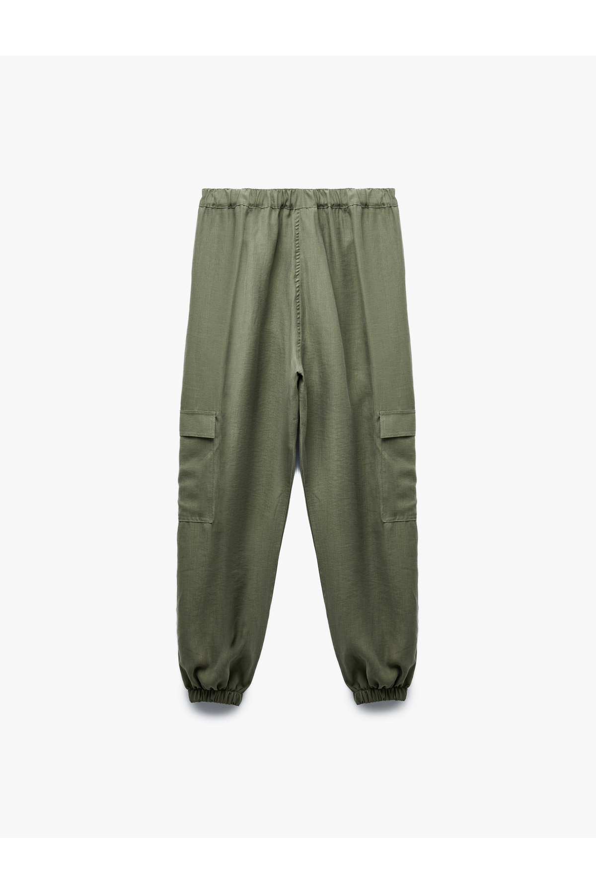 Kargo Cepli Düğmeli Lastikli Paça Jogger Pantolon