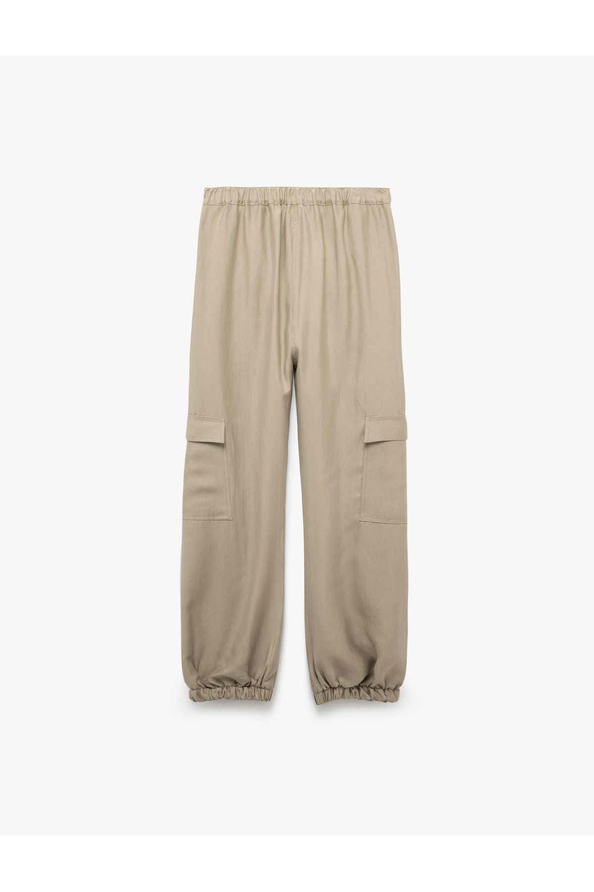 Kargo Cepli Düğmeli Lastikli Paça Jogger Pantolon