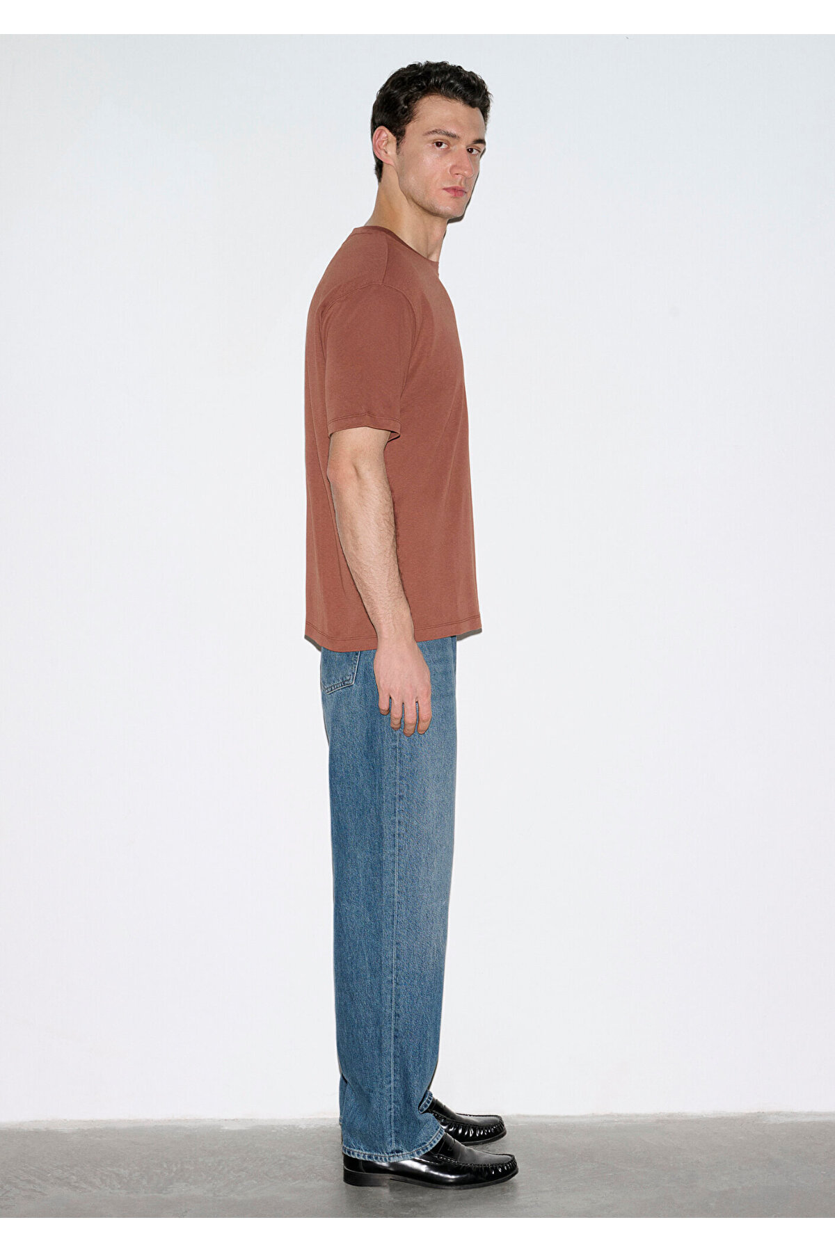 Kiremit Basic Tişört Loose Fit / Bol Rahat Kesim 0613168-70250