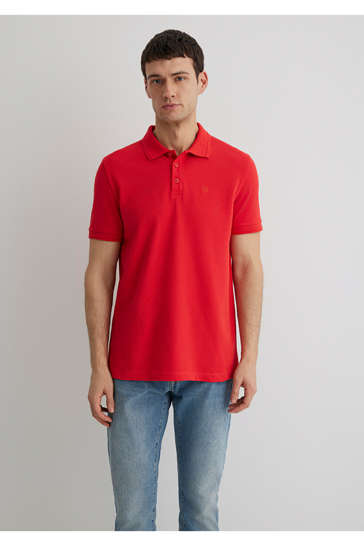 Kırmızı Polo Tişört Slim Fit / Dar Kesim 064946-70471