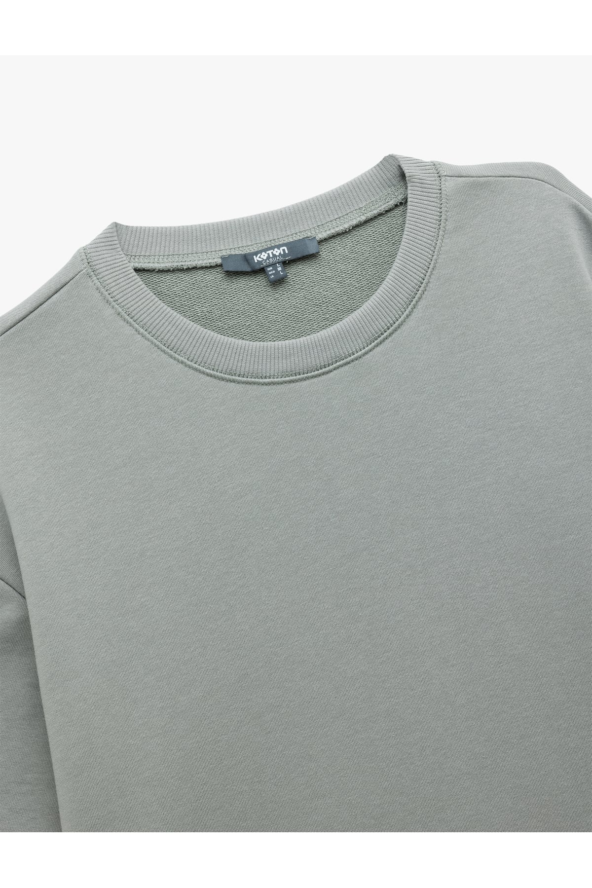 Kısa Kollu Bisiklet Yaka Tok Kumaş Şardonlu Basic Oversize Tişört