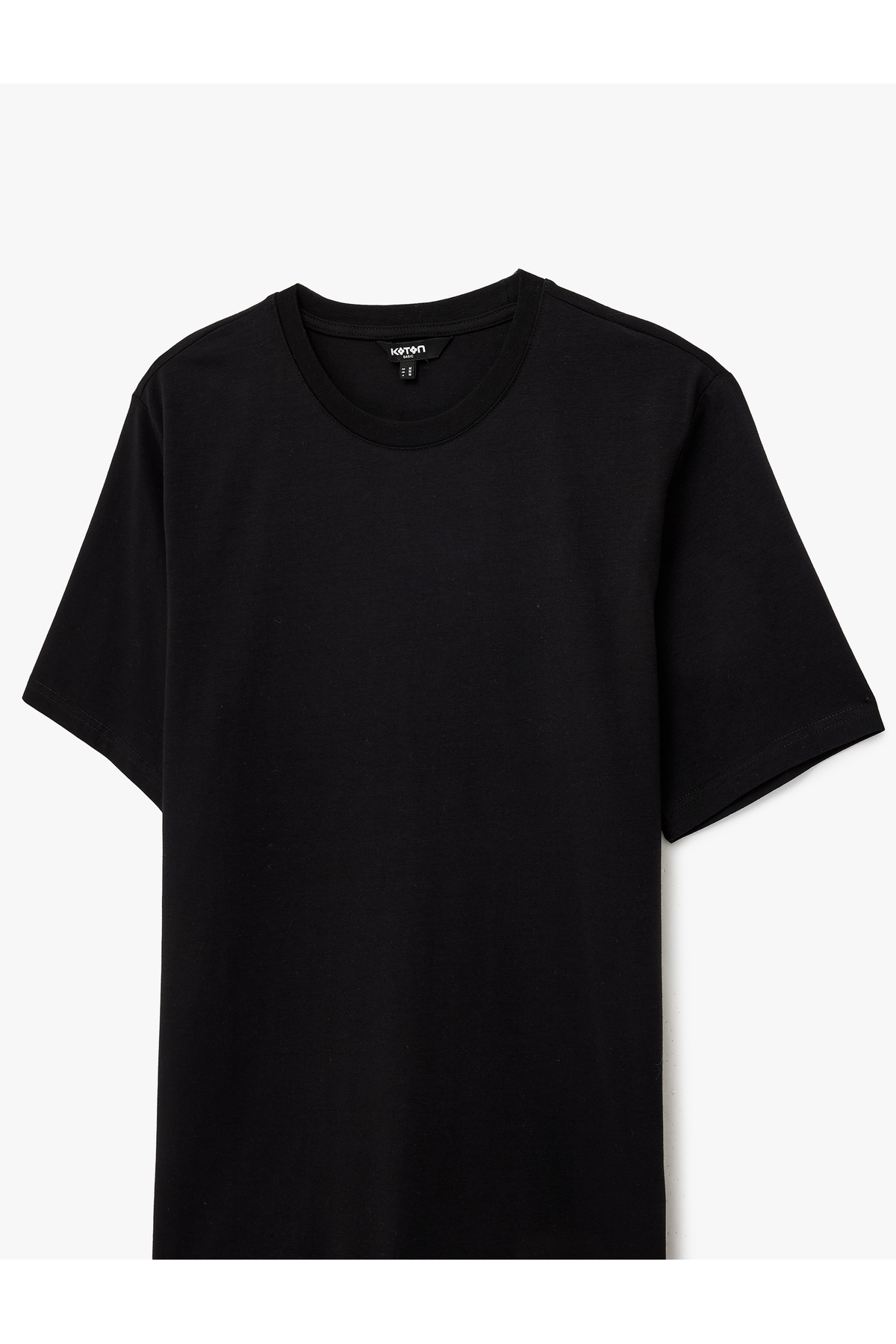 Kısa Kollu Pamuklu Bisiklet Yaka Basic Slim Fit Tişört