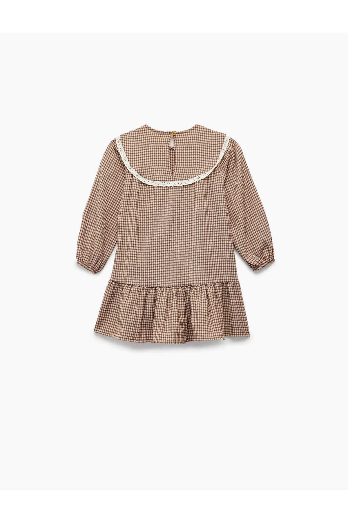 Kız Bebek Elbise 6WMG80021AW KAHVERENGİ EKOSE