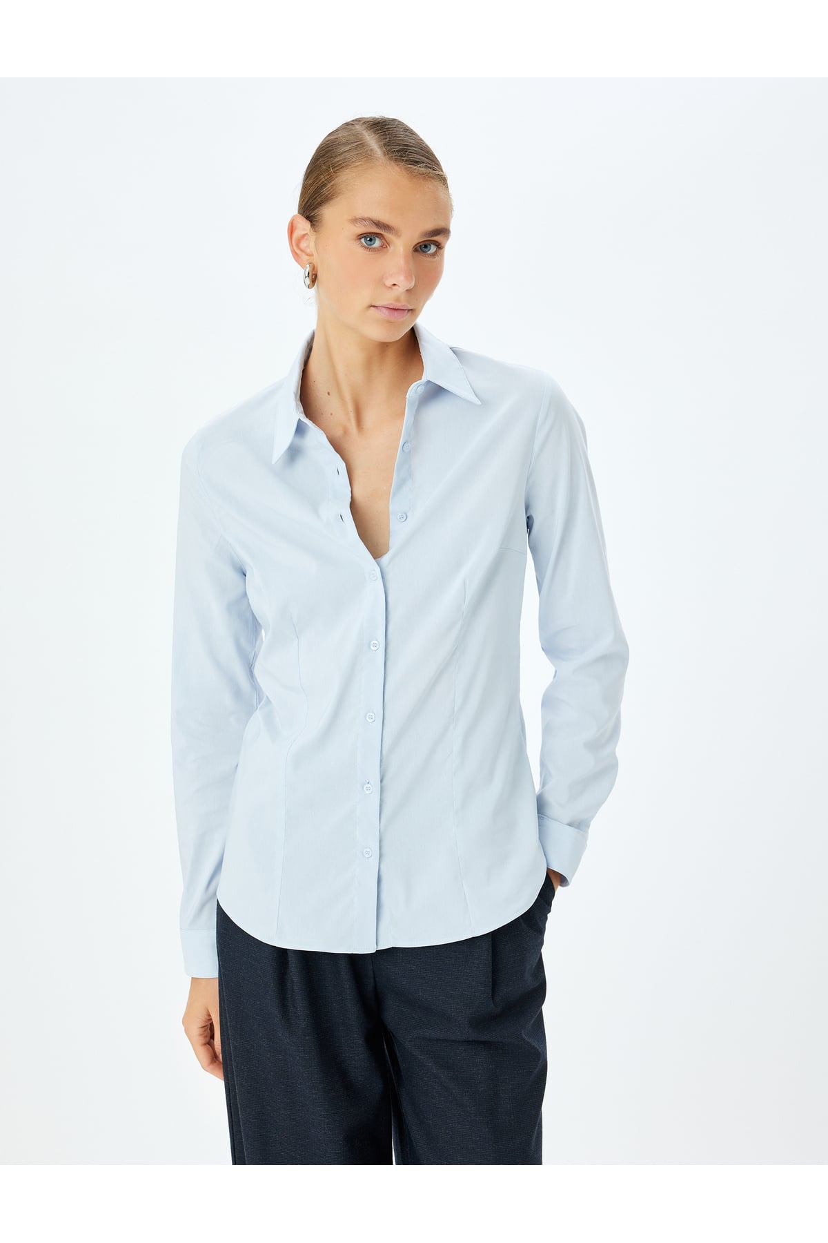 Klasik Yaka Slim Fit Uzun Kollu Gömlek