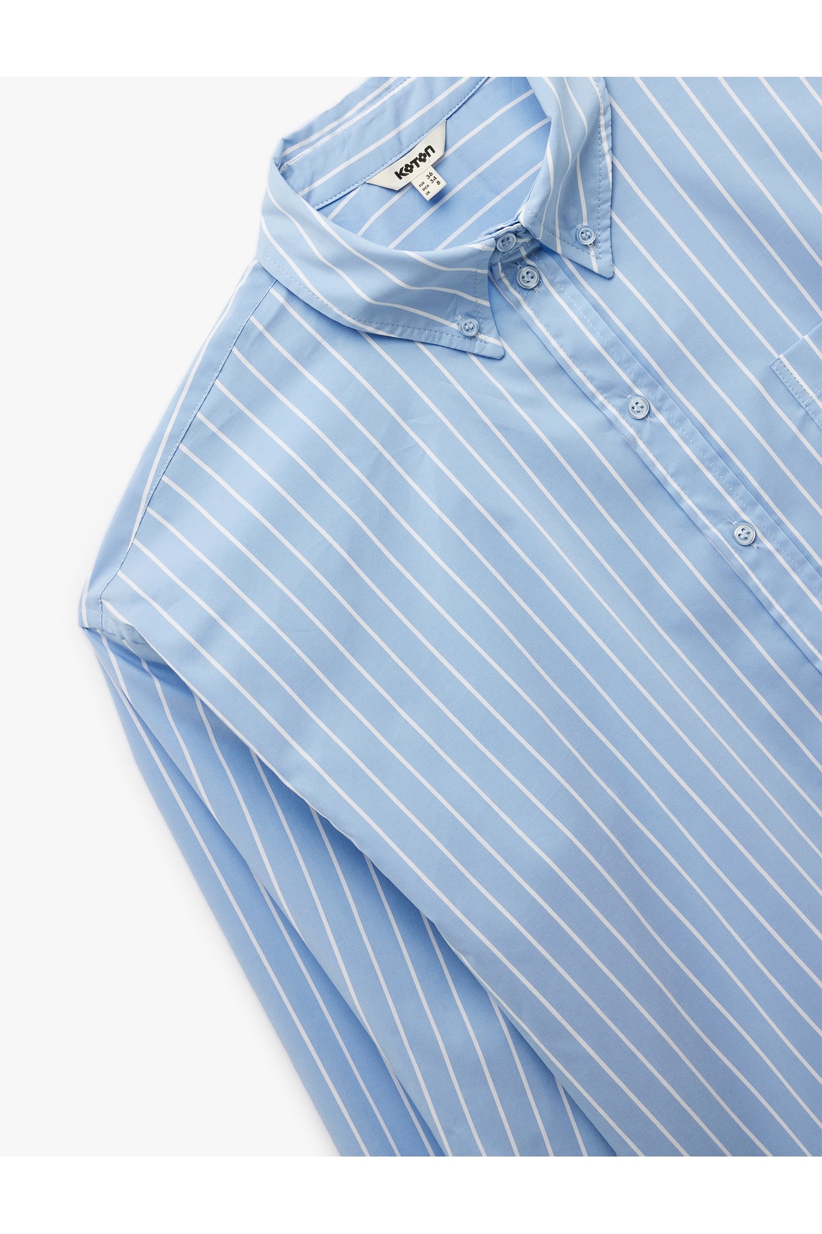 Klasik Yaka Uzun Kollu Oversize Poplin Gömlek