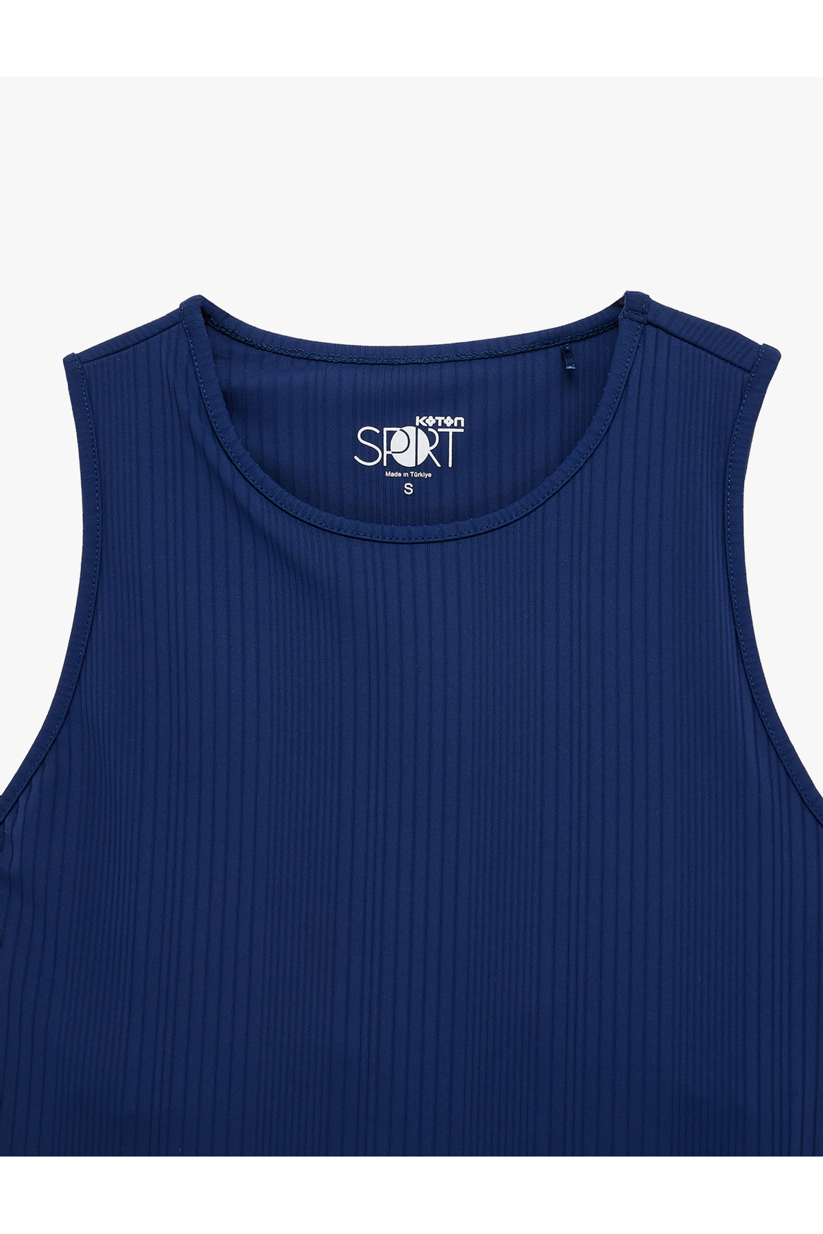 Kolsuz Bisiklet Yaka Slim Fit Crop Sporcu Atleti