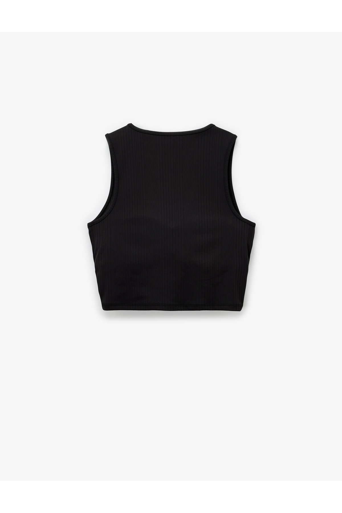Kolsuz Bisiklet Yaka Slim Fit Crop Sporcu Atleti