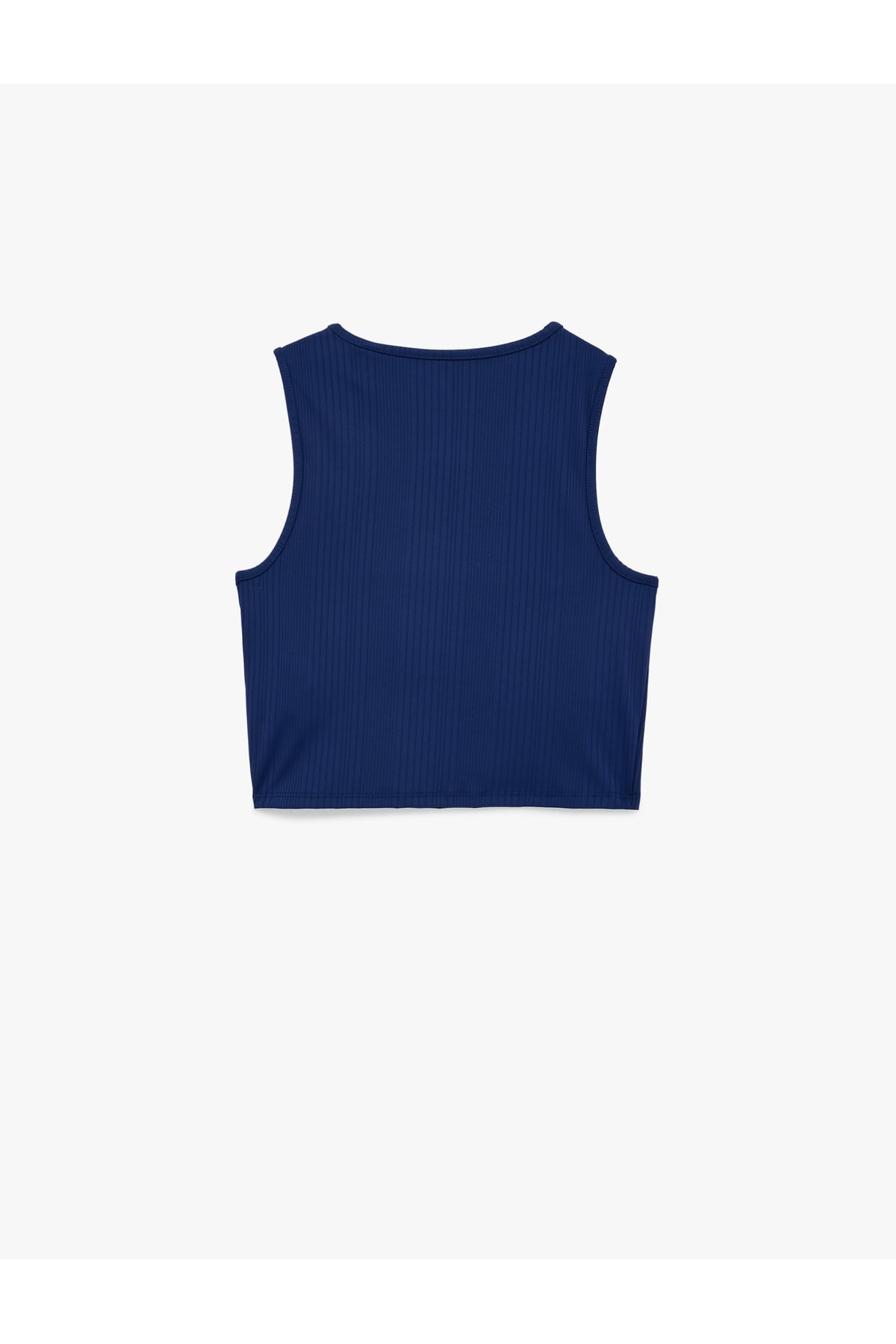 Kolsuz Bisiklet Yaka Slim Fit Crop Sporcu Atleti
