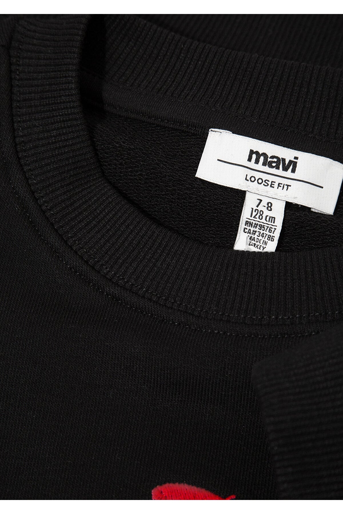 Köpek Nakışlı Siyah Sweatshirt 7S10132-900