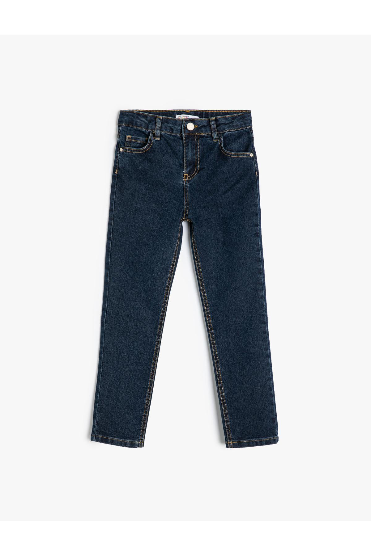 Kot Pantolon Ayarlanabilir Lastikli Pamuklu - Slim Jean
