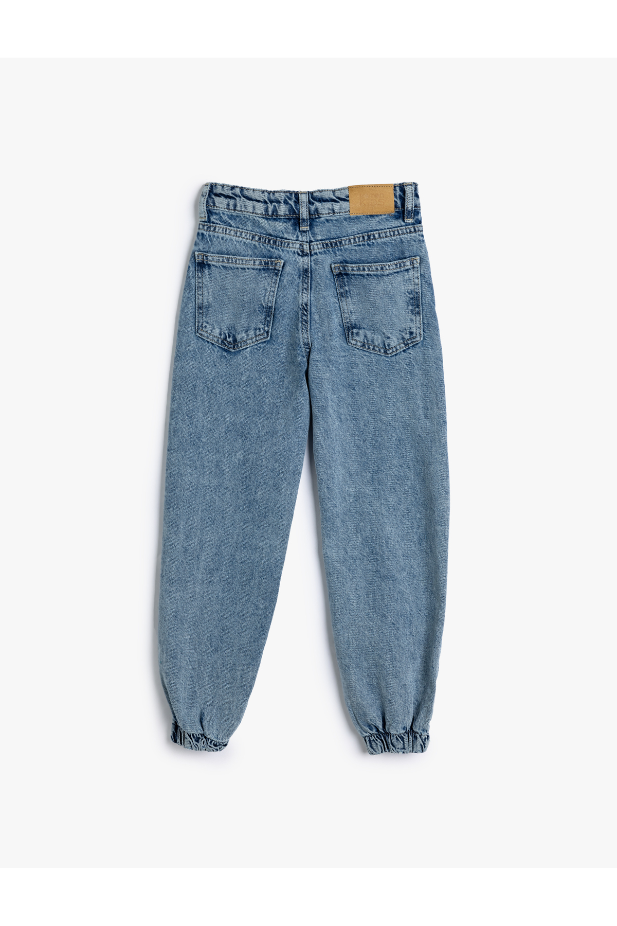 Kot Pantolon Beli ve Paçası Lastikli Pamuklu - Jegging Jean