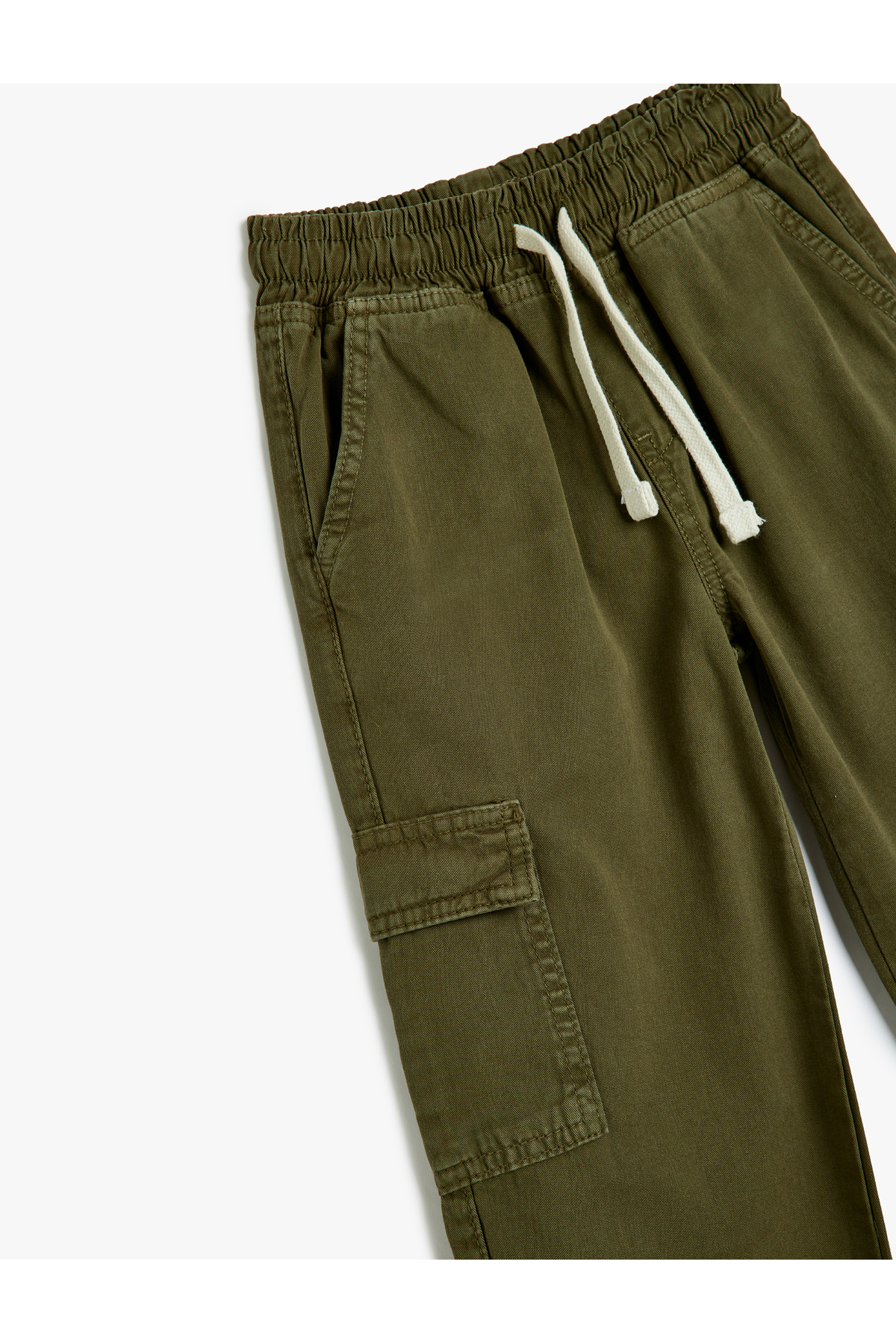 Kot Pantolon Beli ve Paçası Lastikli Pamuklu - Jegging Jean
