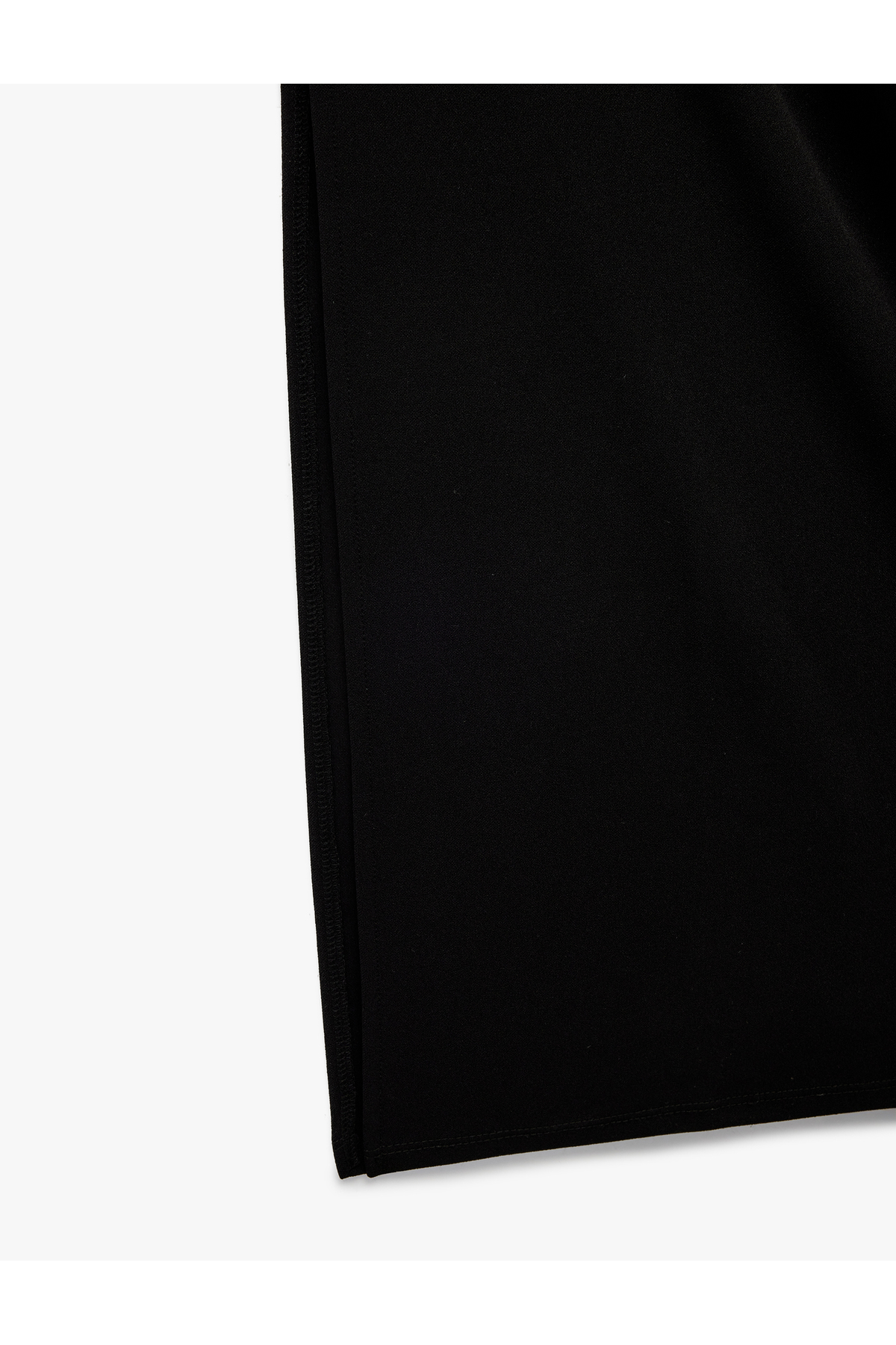 Krep Scuba Kumaş Slim Fit Drape Detaylı Straplez Kalem Elbise