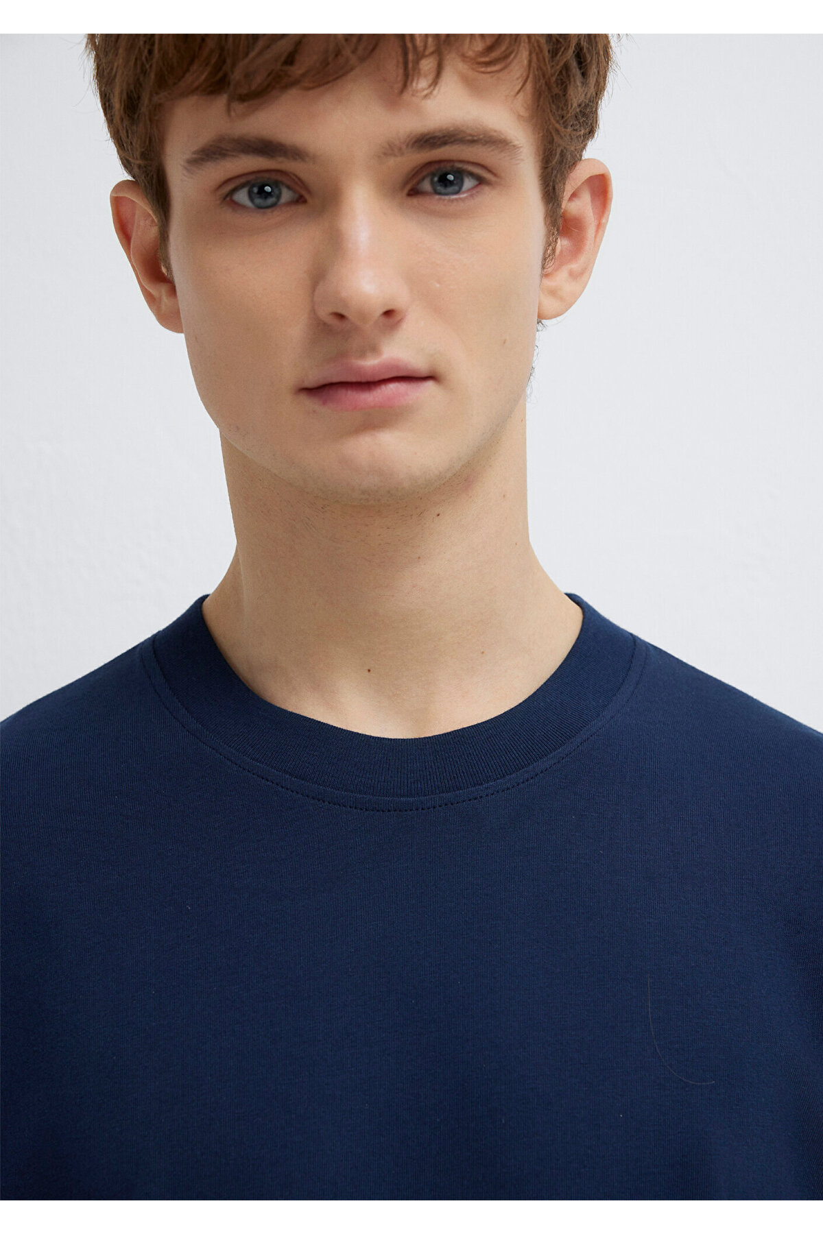 Lacivert Basic Tişört Oversize / Geniş Kesim 0613113-82318