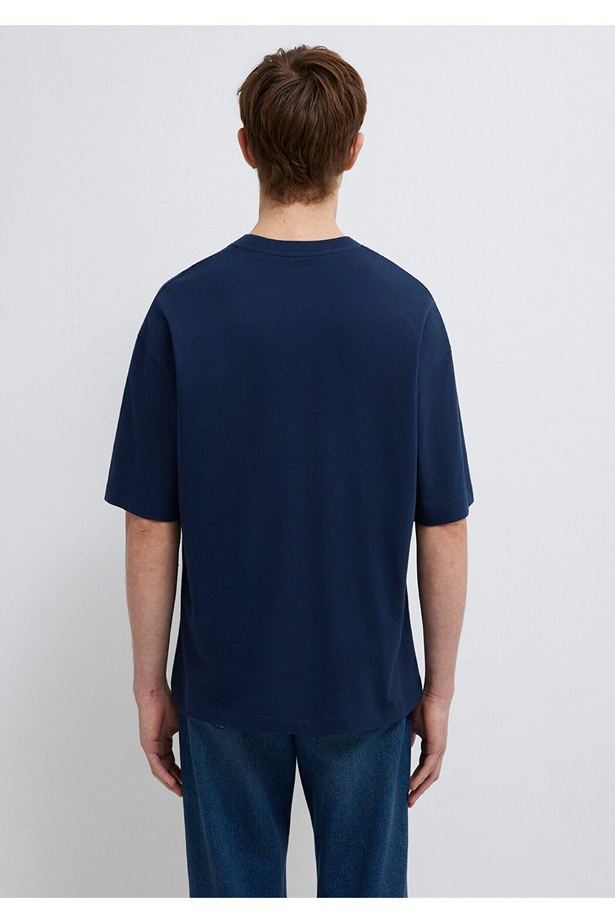 Lacivert Basic Tişört Oversize / Geniş Kesim 0613113-82318