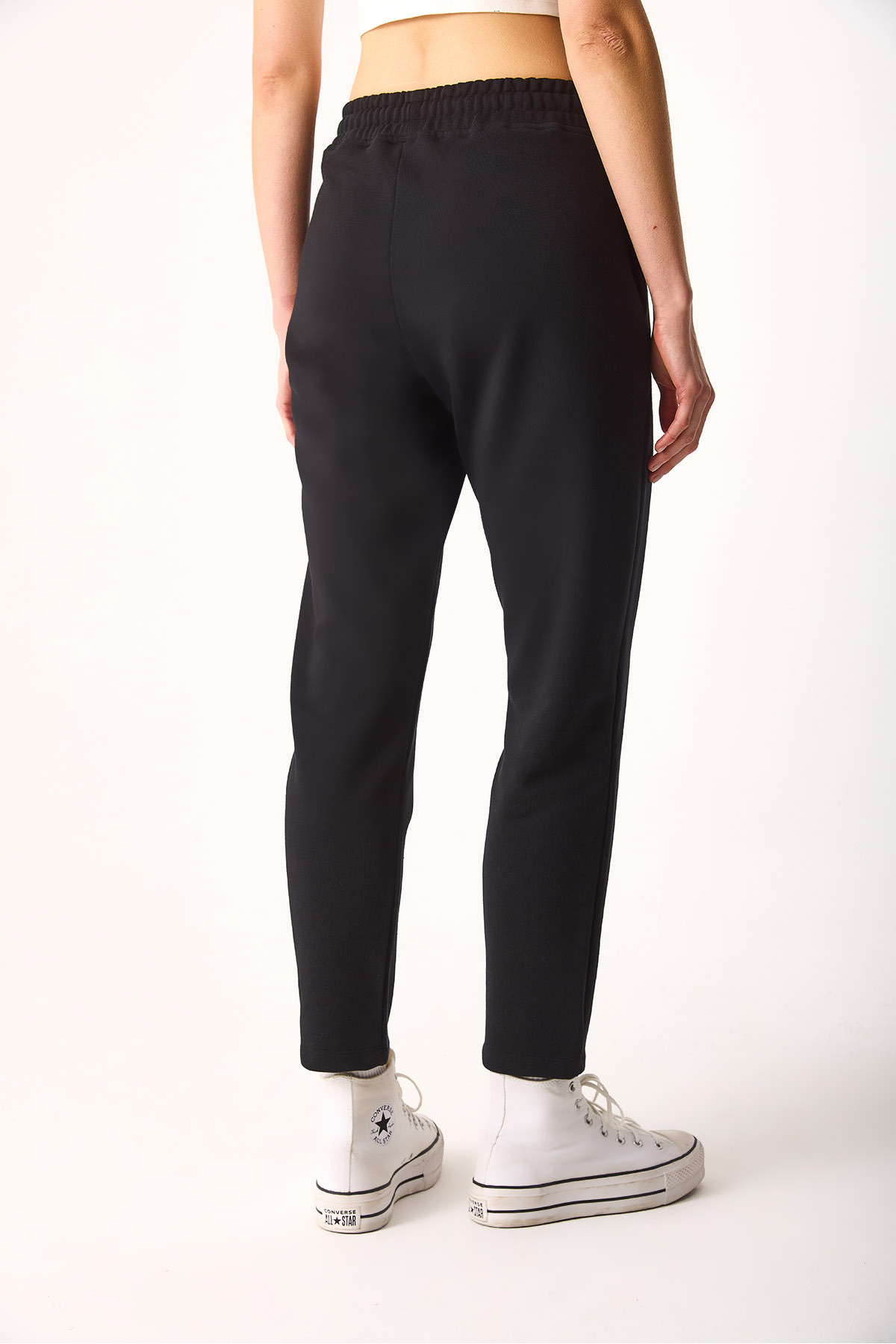 Larissa Regular Fit Pamuklu Eşofman Altı-Siyah