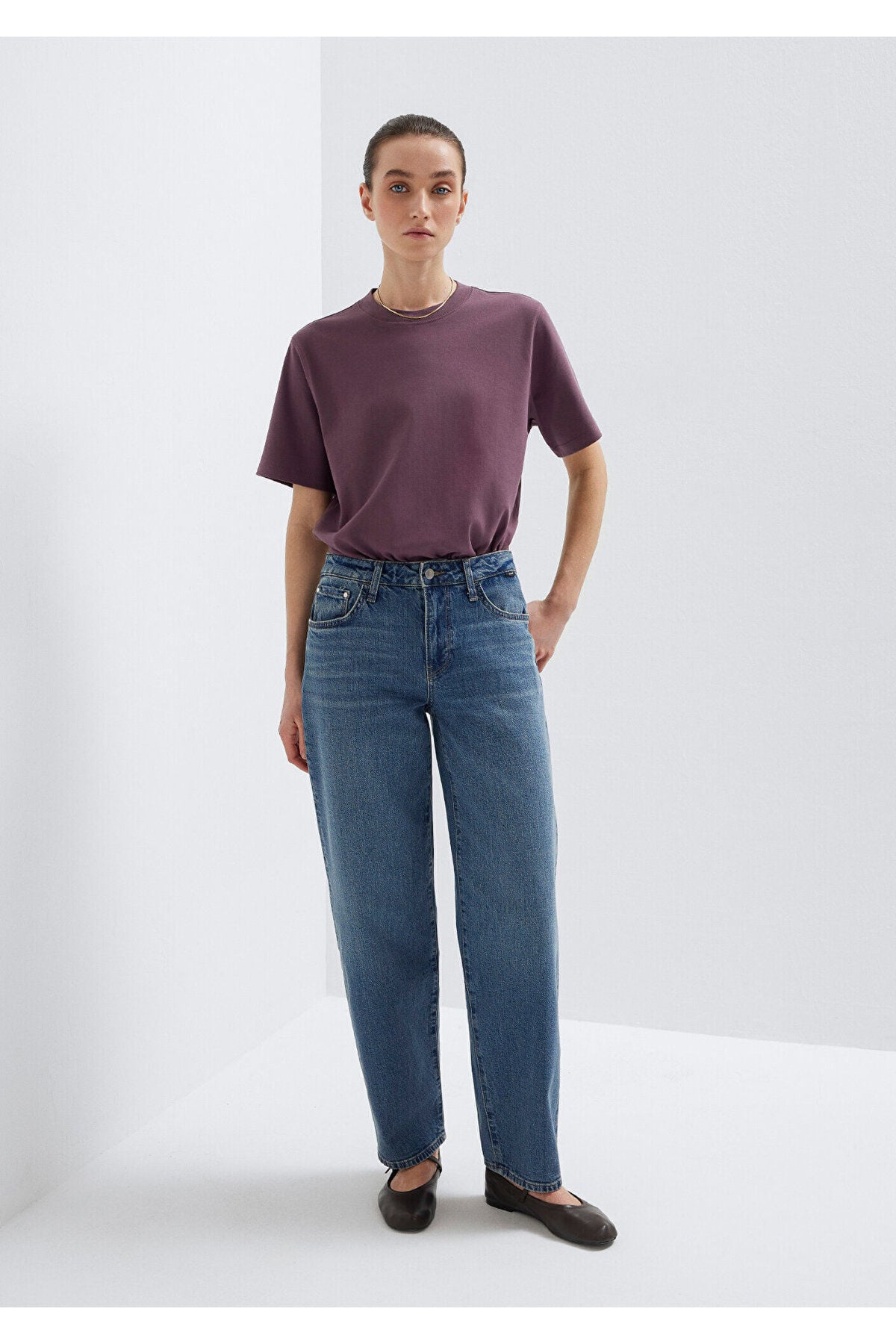 Leila Premium Blue Gölgeli Koyu Jean Pantolon 1010600-A1572