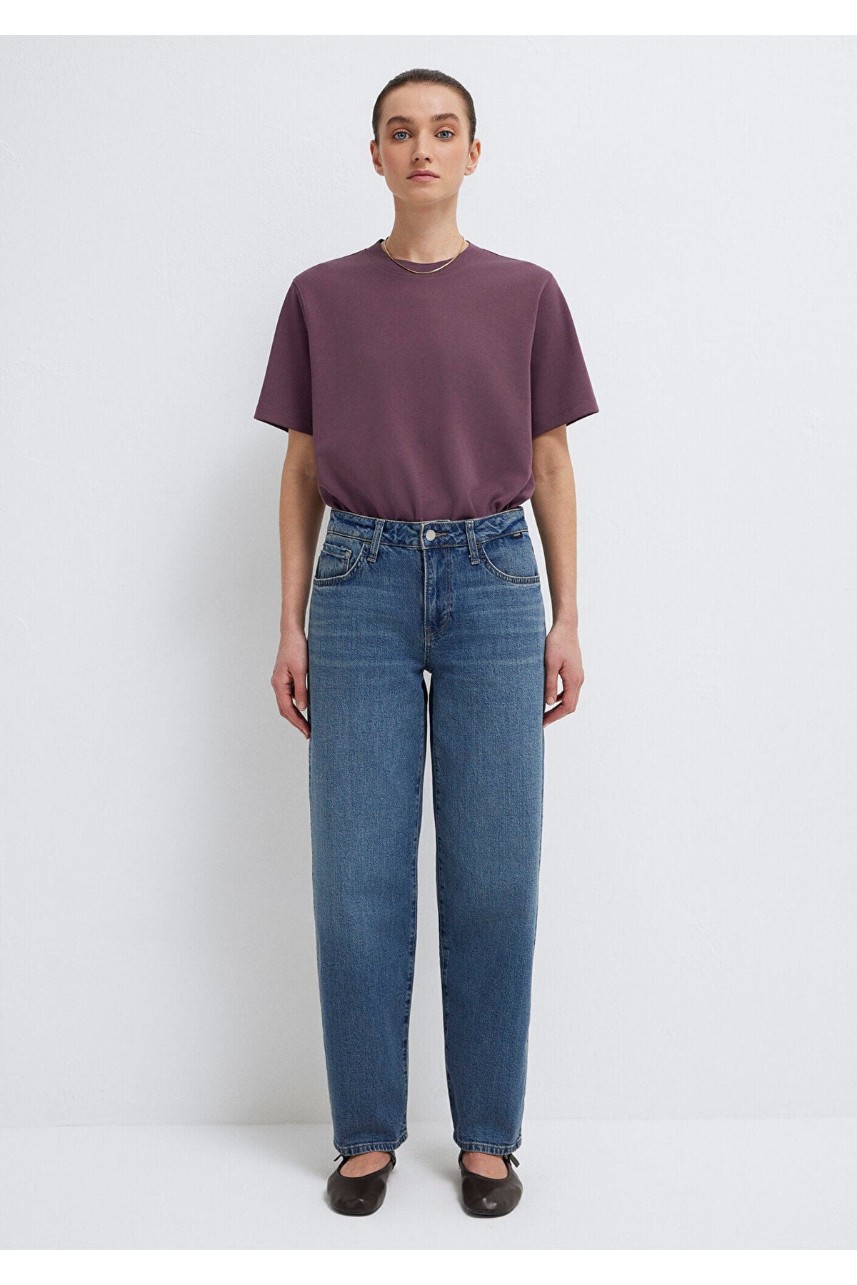 Leila Premium Blue Gölgeli Koyu Jean Pantolon 1010600-A1572