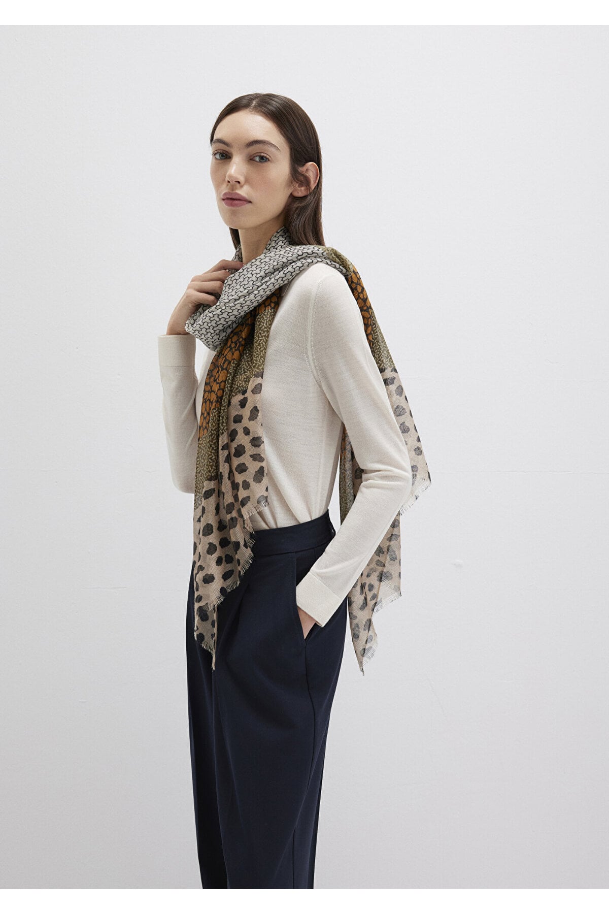Leopar Desenli Şal 1912673-87704