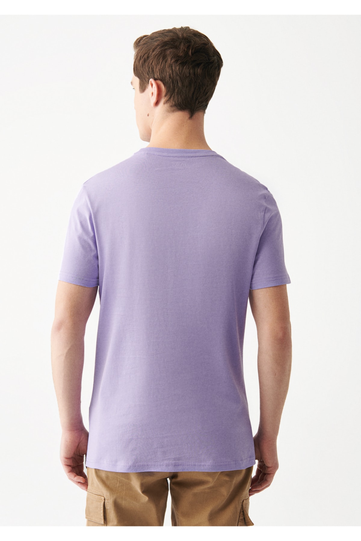 Lila Basic Tişört Slim Fit / Dar Kesim 066901-70542