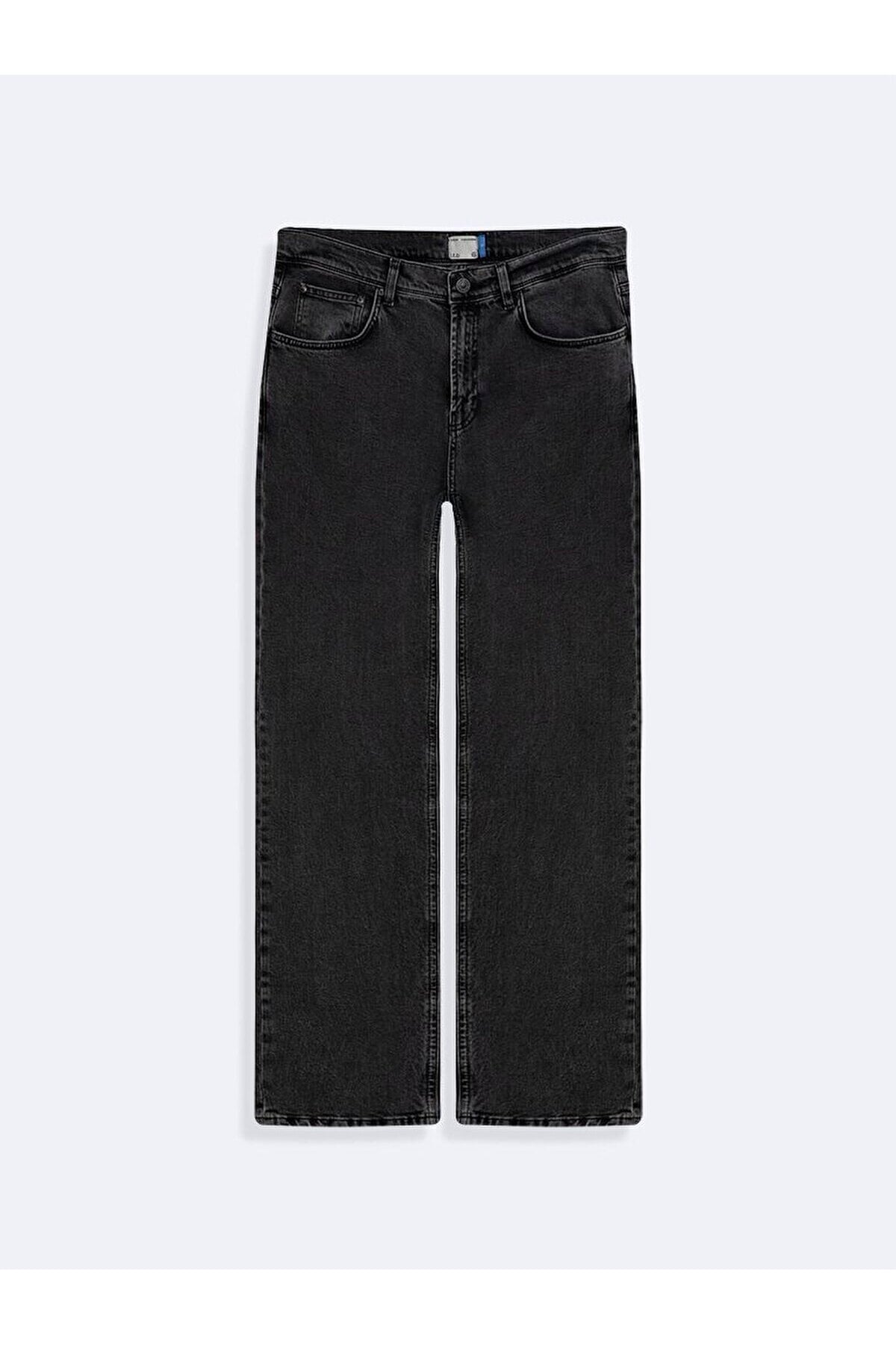 Lıoren Düz Paça Orta Bel Jean Pantolon