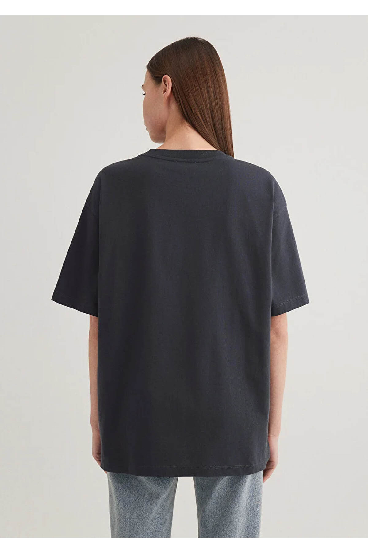 Logo Baskılı Antrasit Kadın T-Shirt M1600843-82185