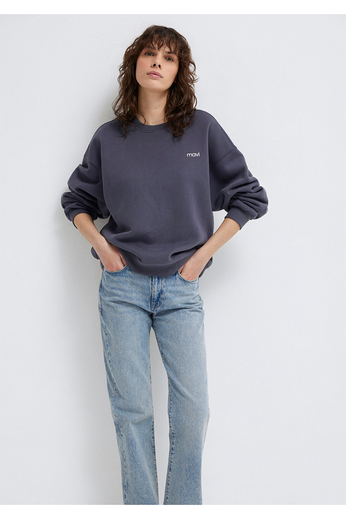 Logo Baskılı Antrasit Sweatshirt 1S10490-80932