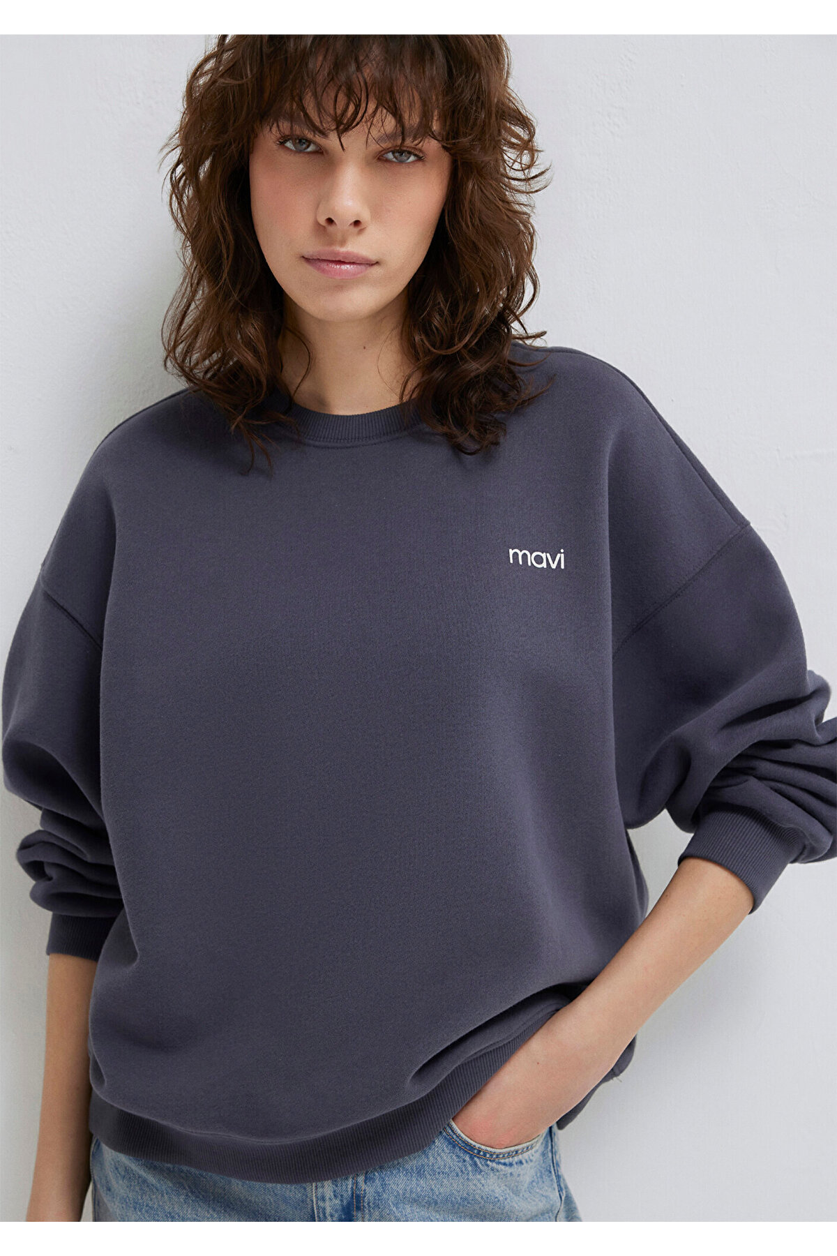Logo Baskılı Antrasit Sweatshirt 1S10490-80932