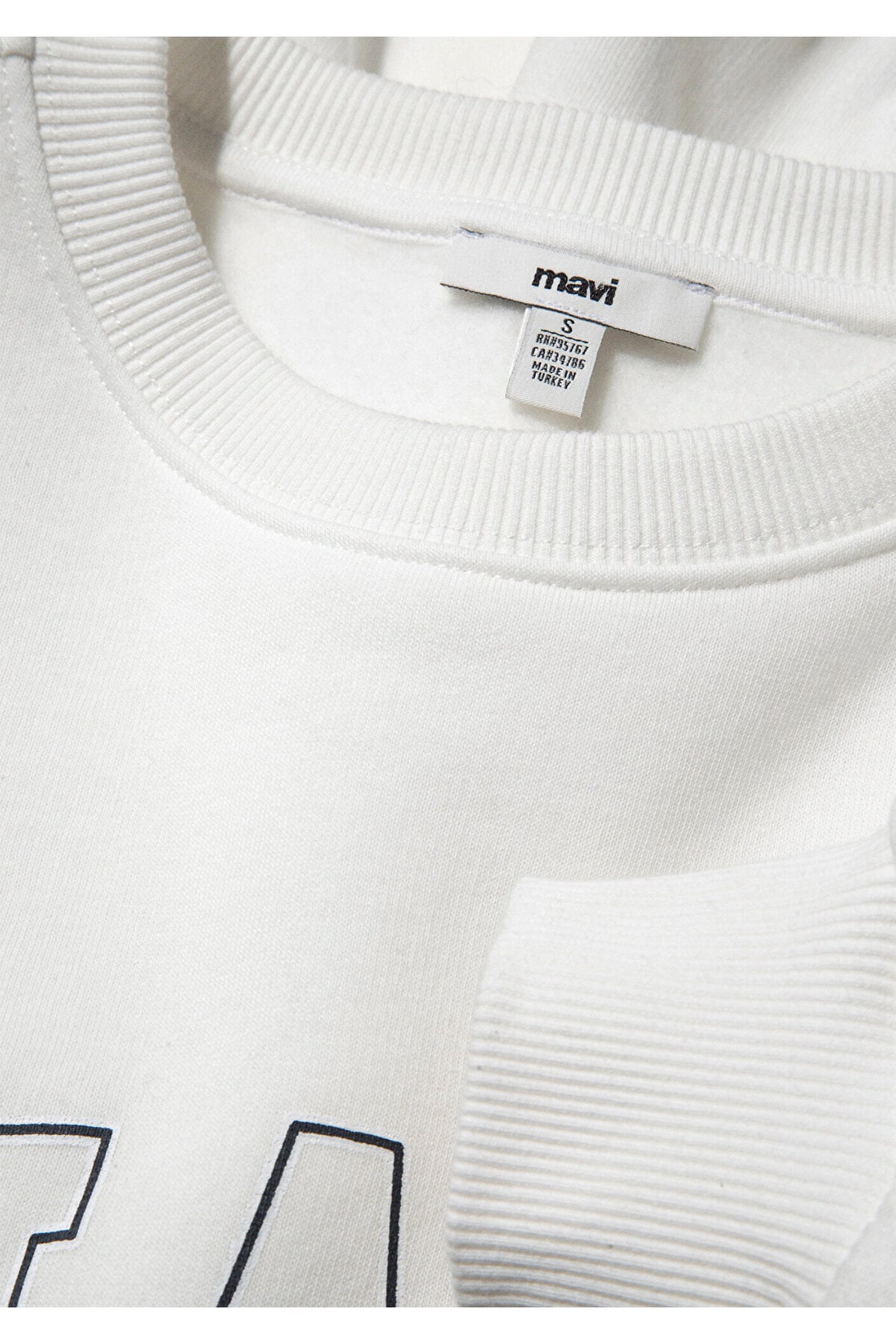 Logo Baskılı Beyaz Sweatshirt 1611192-70057